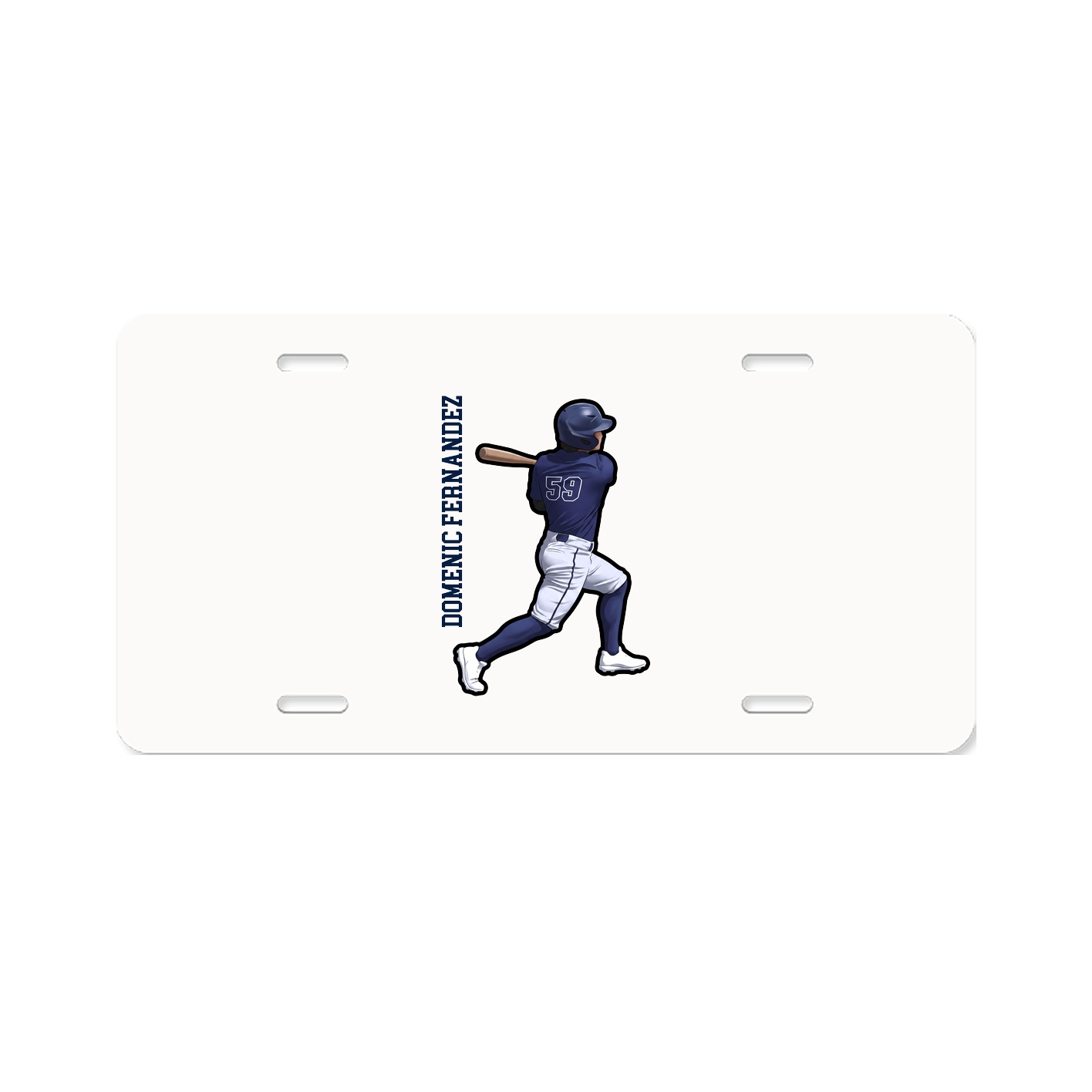 License Plate — Name Vertical in Classic