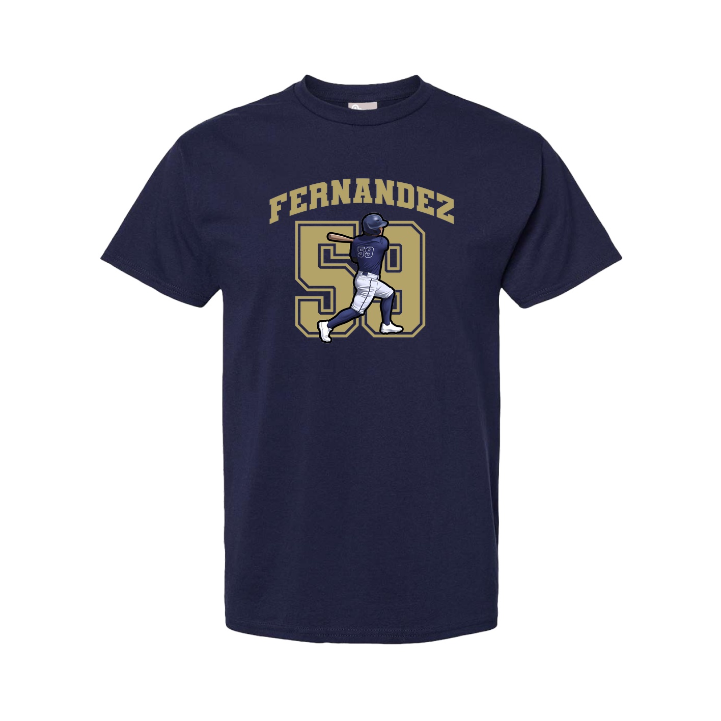 Youth Tee — Number in Navy