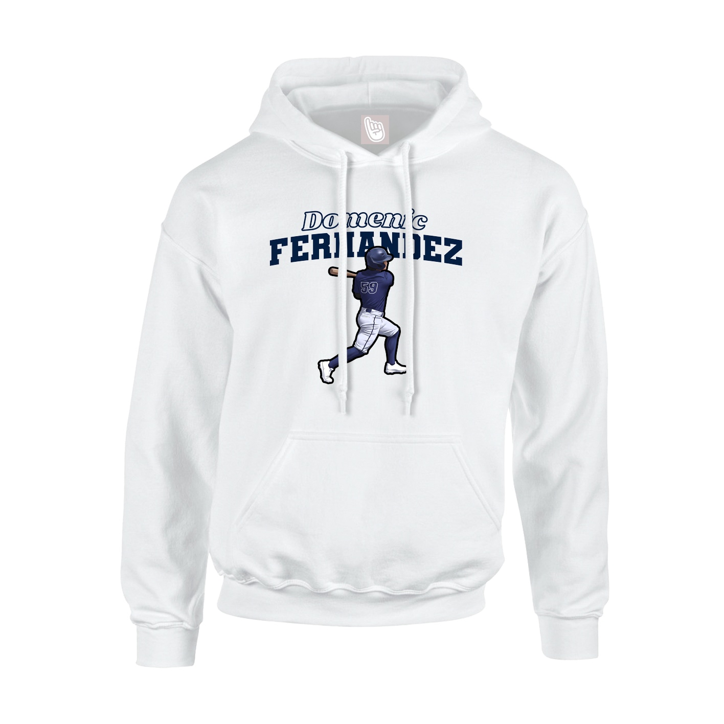 Hoodie — Name Arch in White