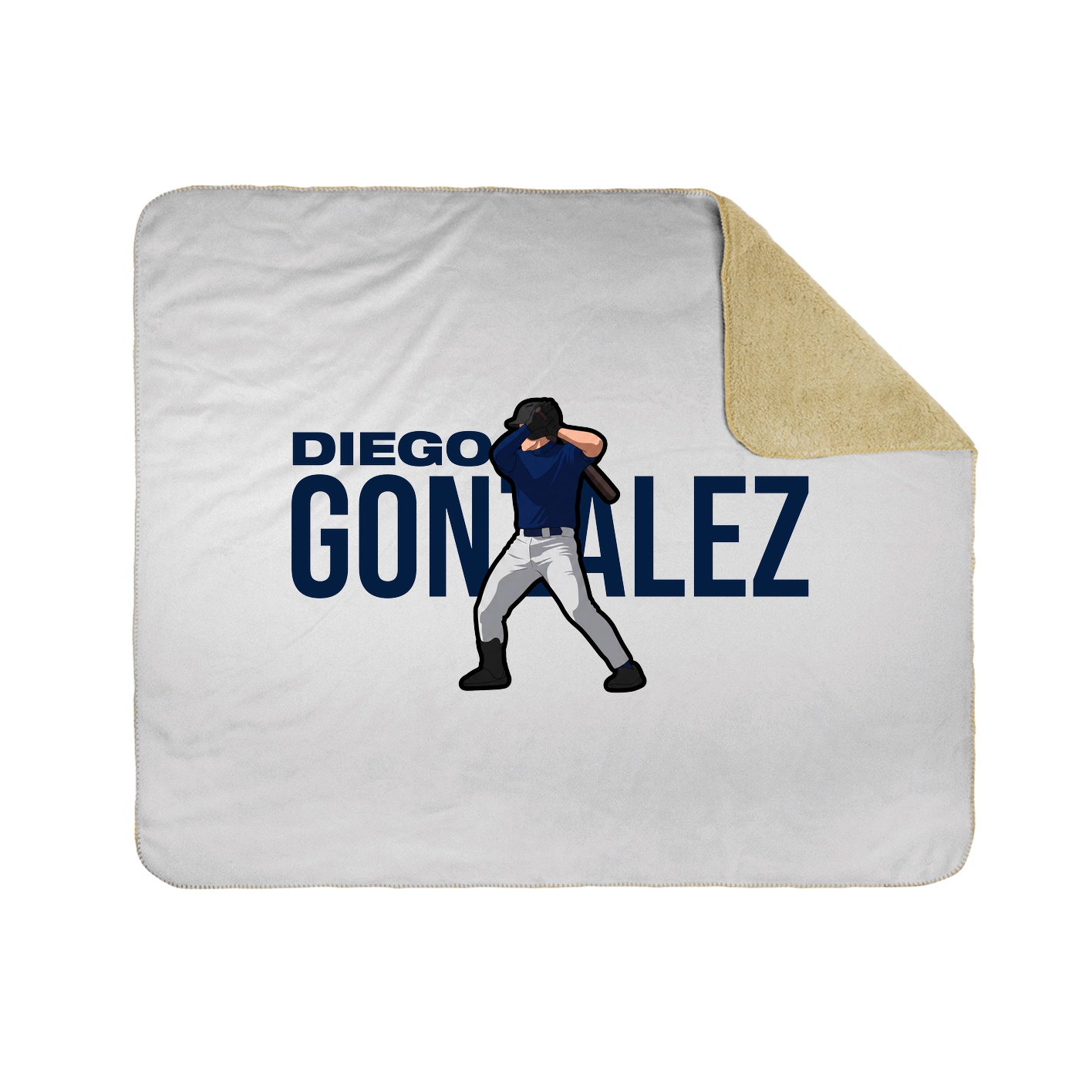Throw Blanket — Player Name in White