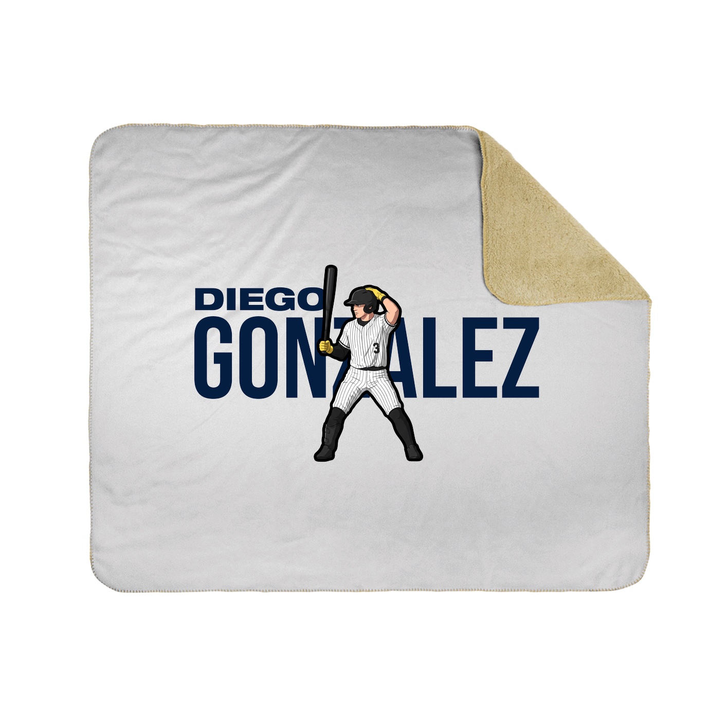Throw Blanket — Player Name in White