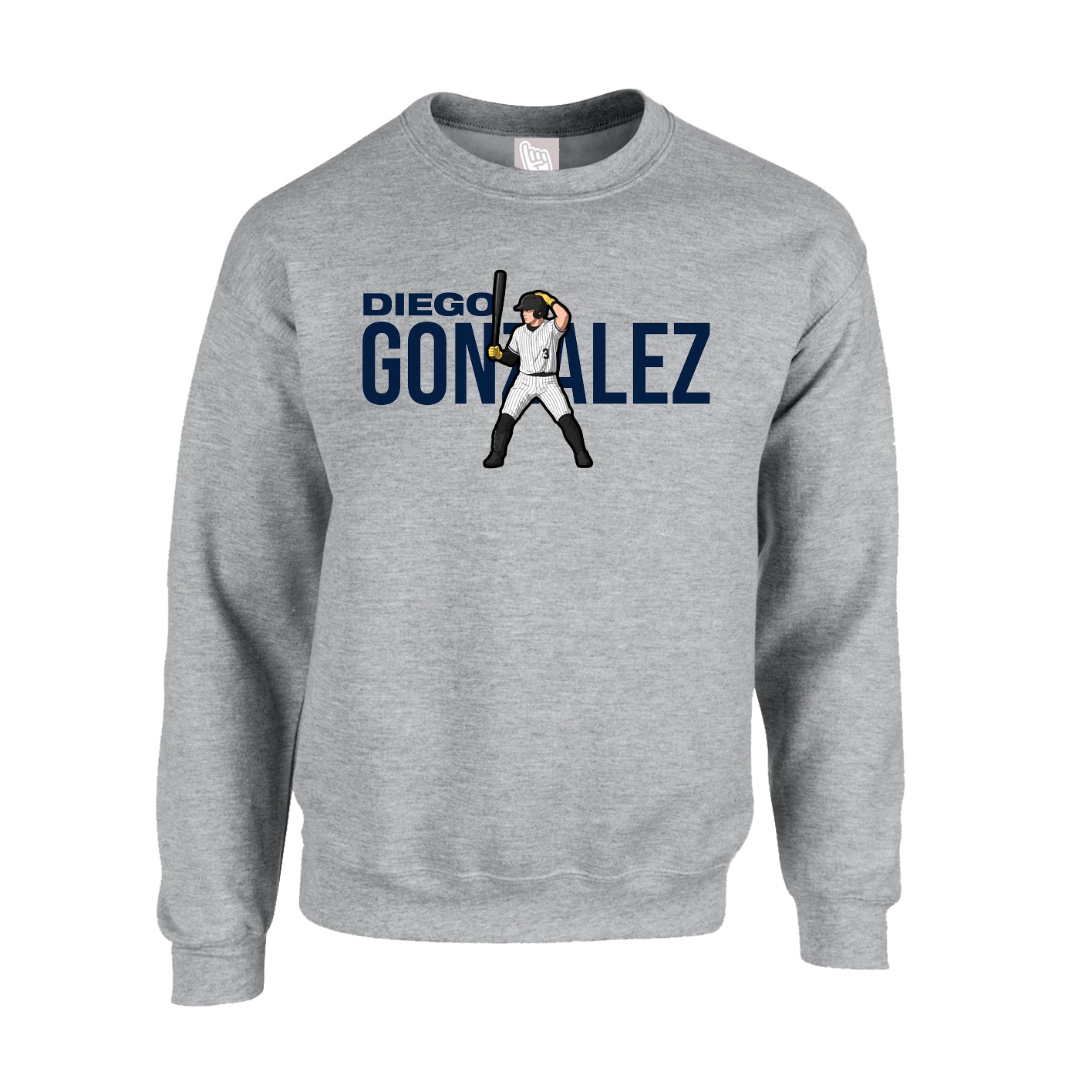 Fleece Crew — Player Name in Grey