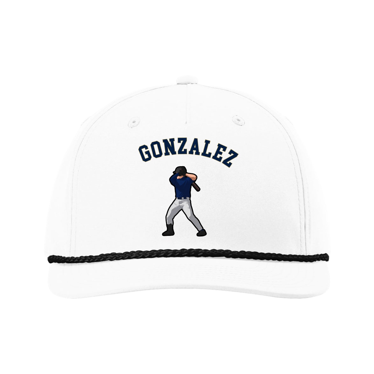 Five-Panel Classic Rope Cap — Shirsey Arch in White