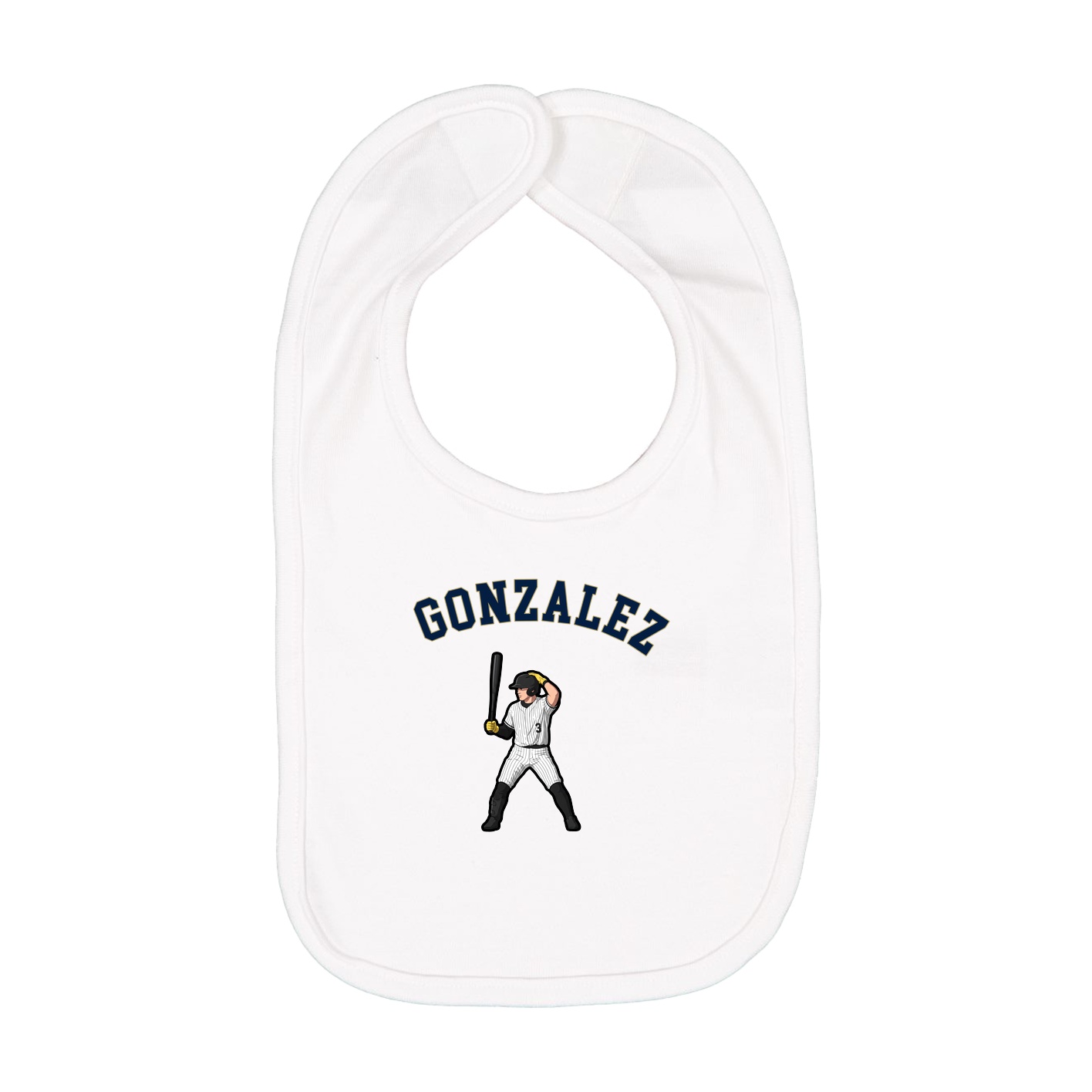 Infant Bib — Shirsey Arch in White