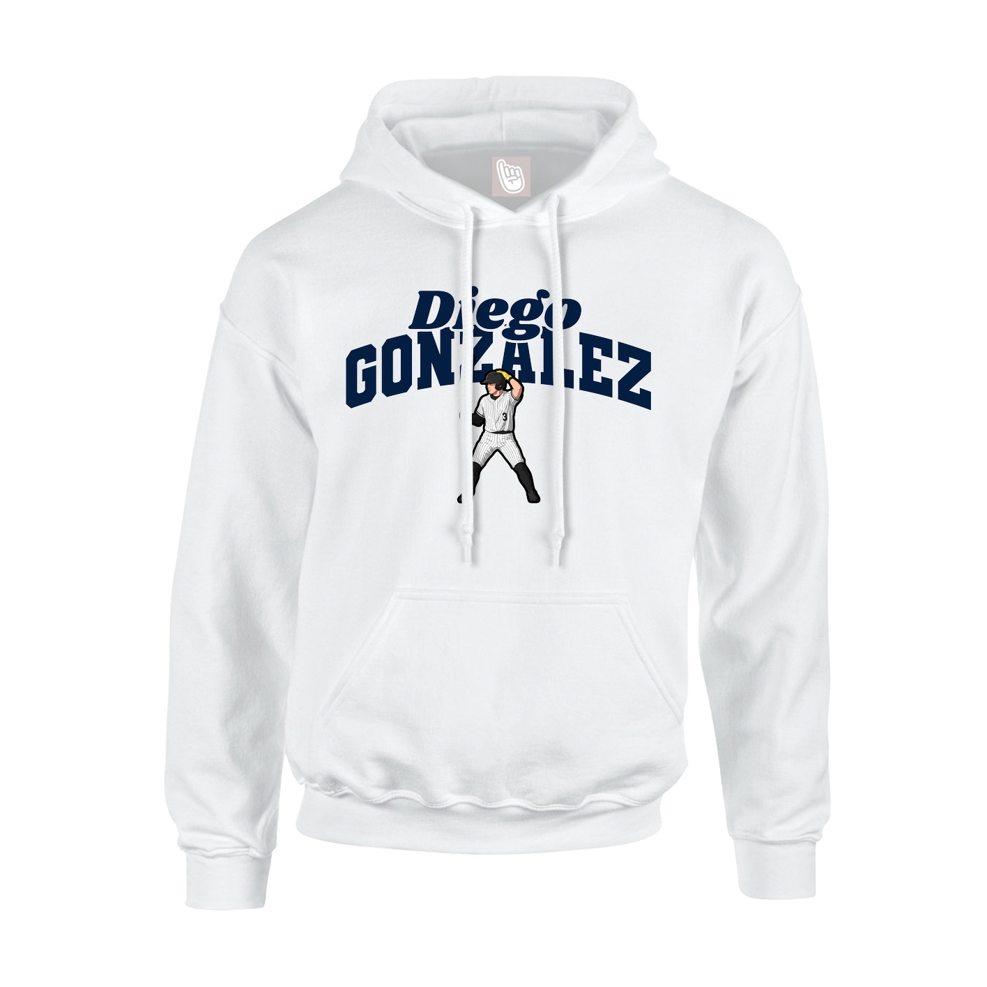 Hoodie — Signature Arch in White