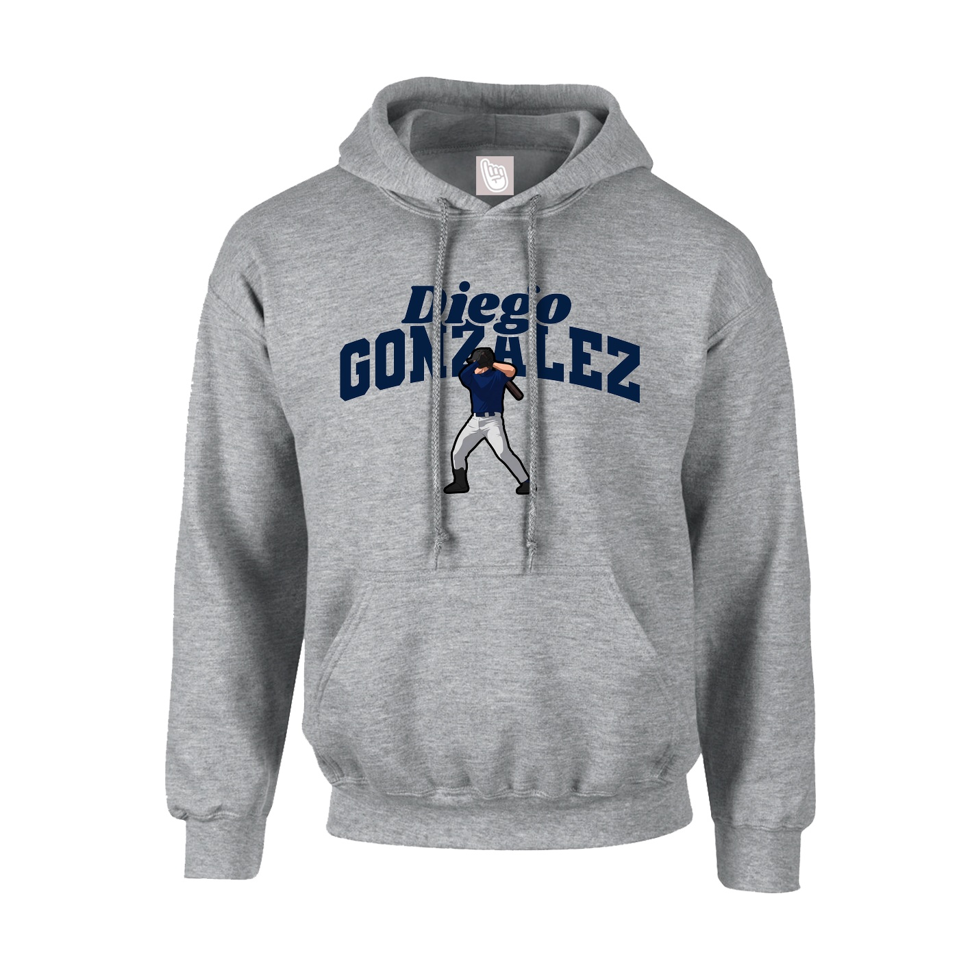 Youth Hoodie — Signature Arch in Grey