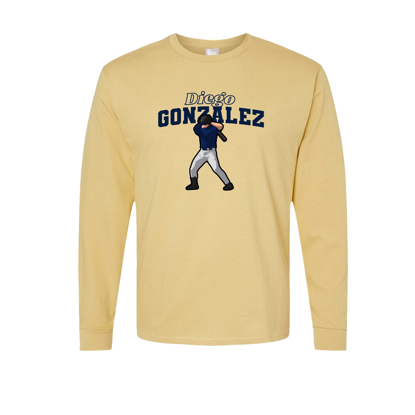 Long Sleeve Tee — Name Arch in Vegas Gold