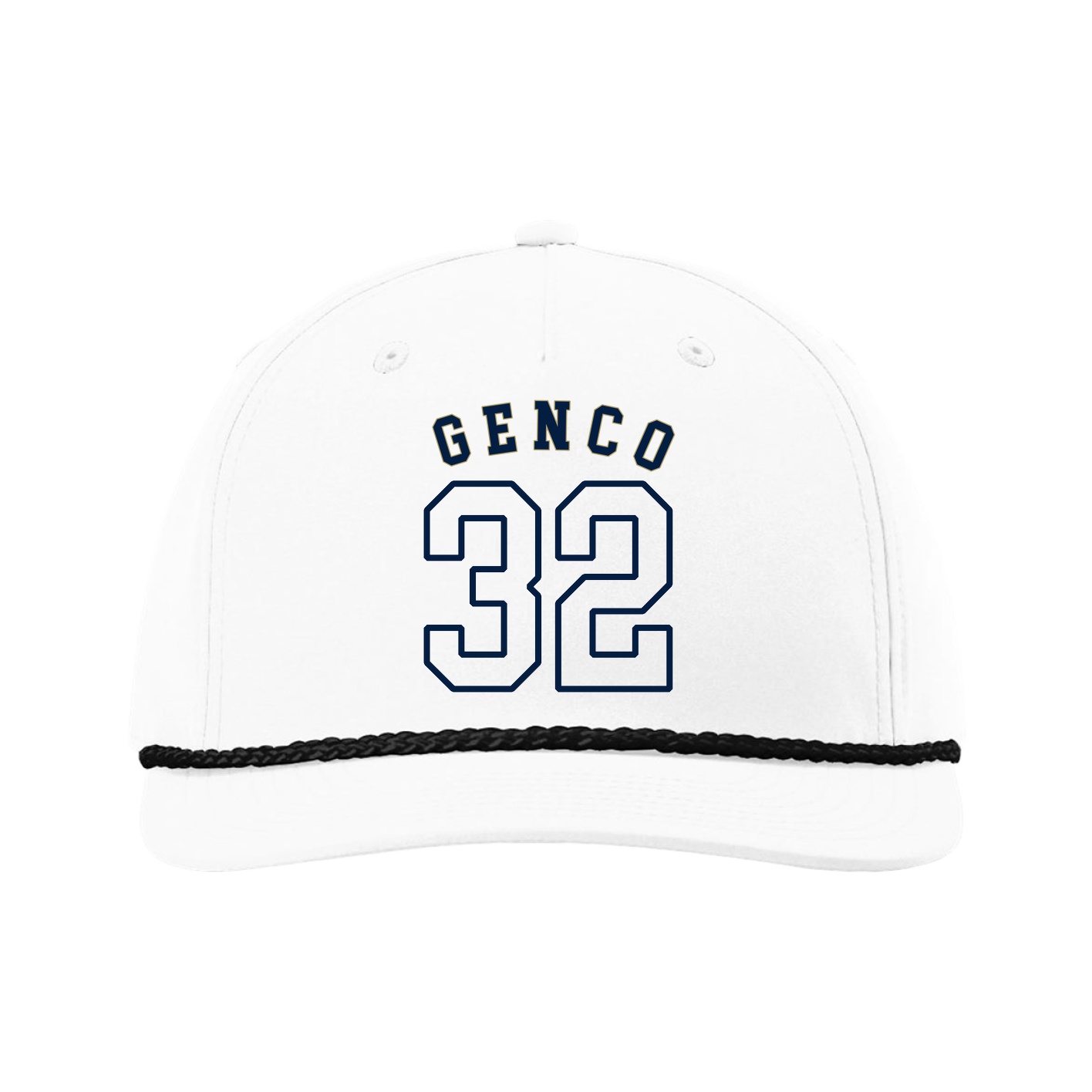 Five-Panel Classic Rope Cap — Shirsey Arch in White
