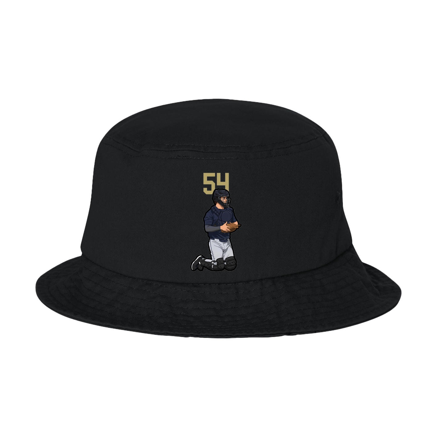 Bucket Cap — Number Top in Black