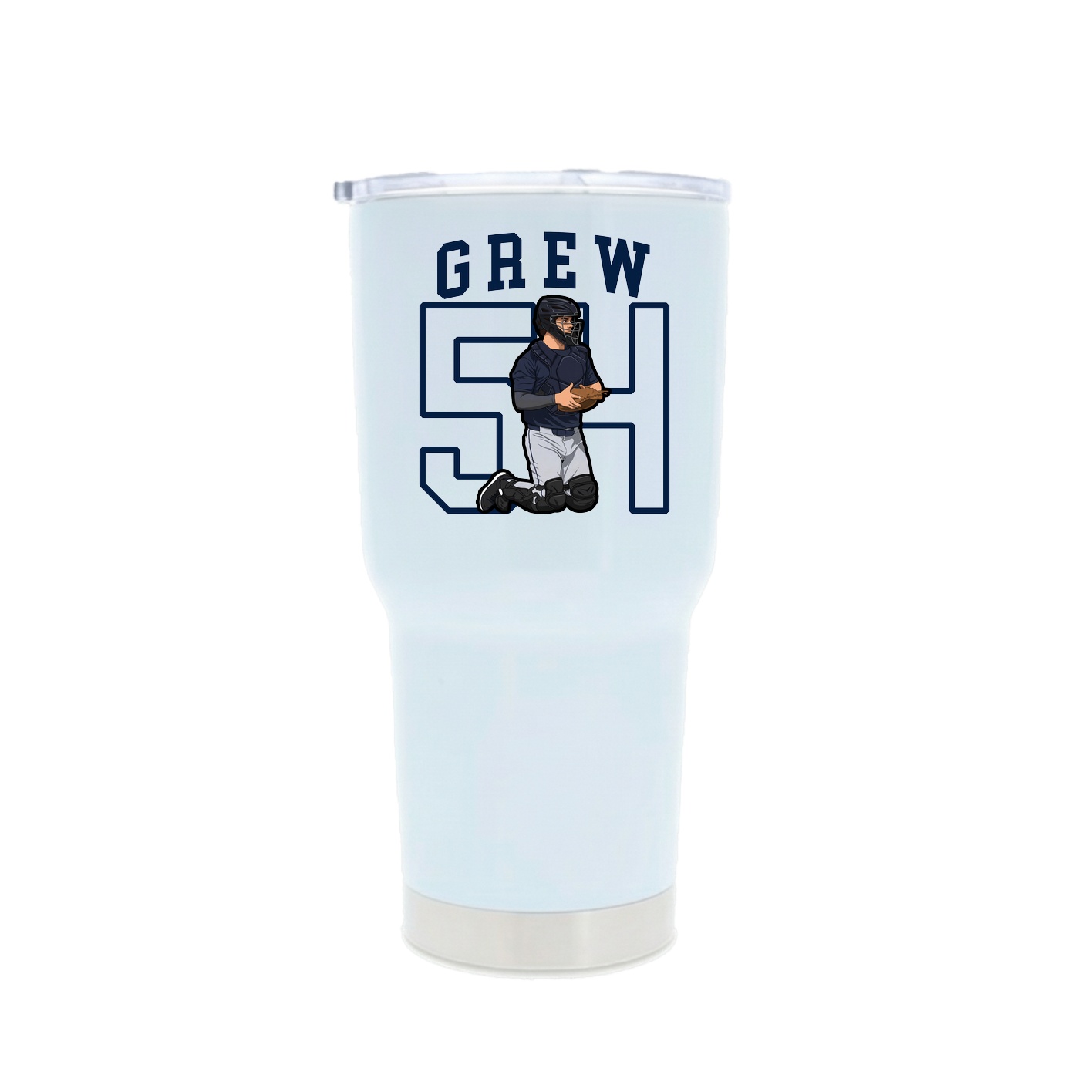 30oz Stainless Steel Tumbler — Shirsey in White