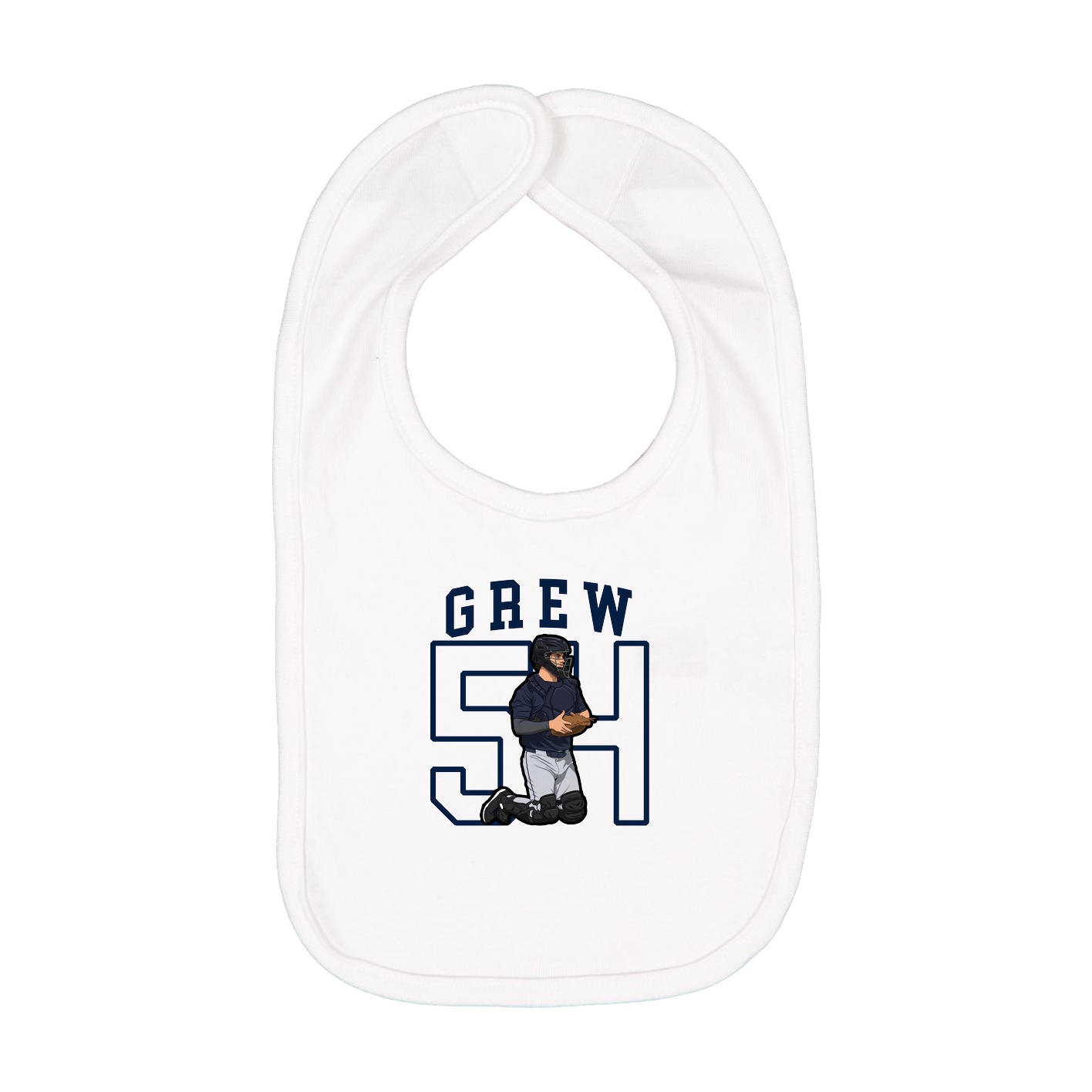 Infant Bib — Shirsey in White