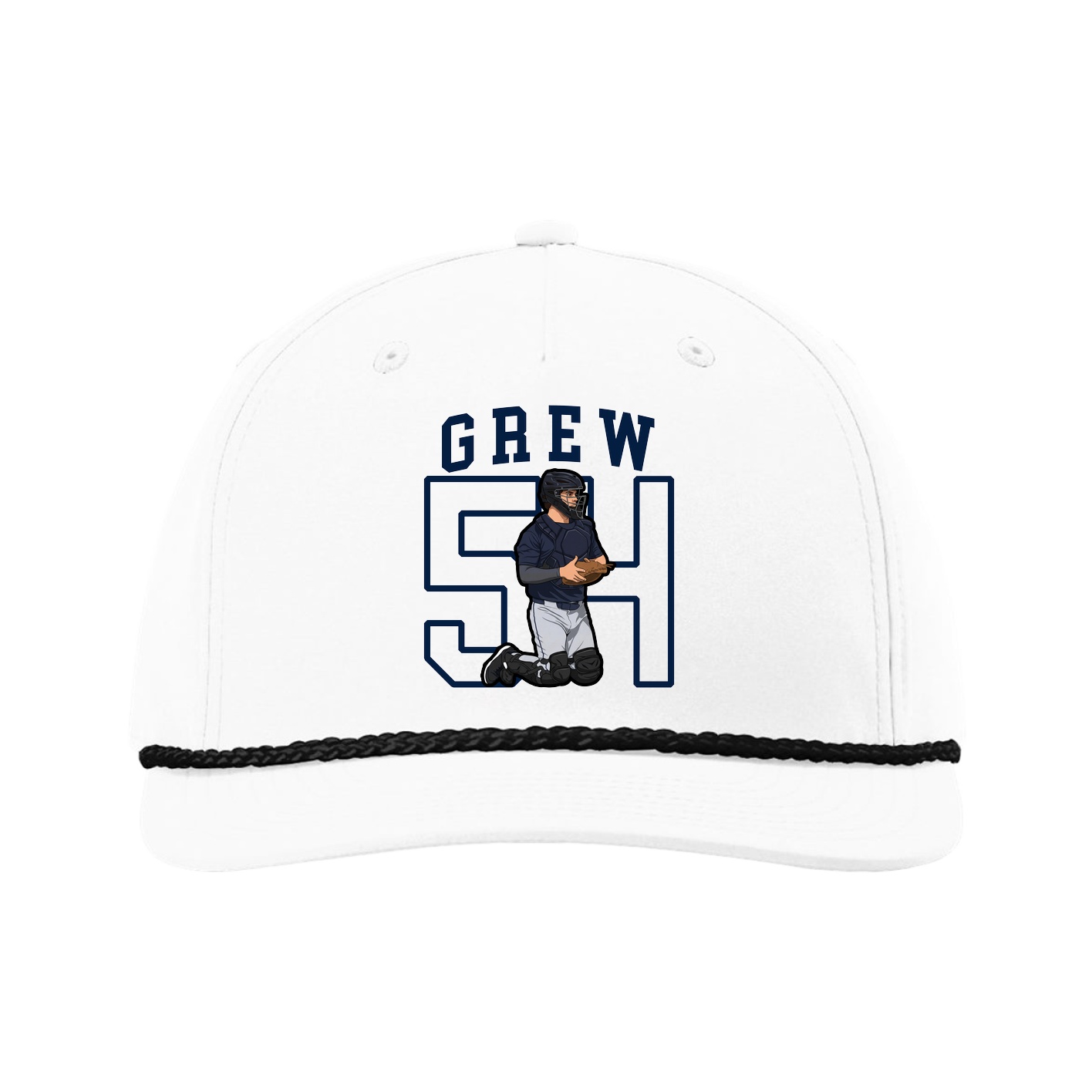 Five-Panel Classic Rope Cap — Shirsey in White