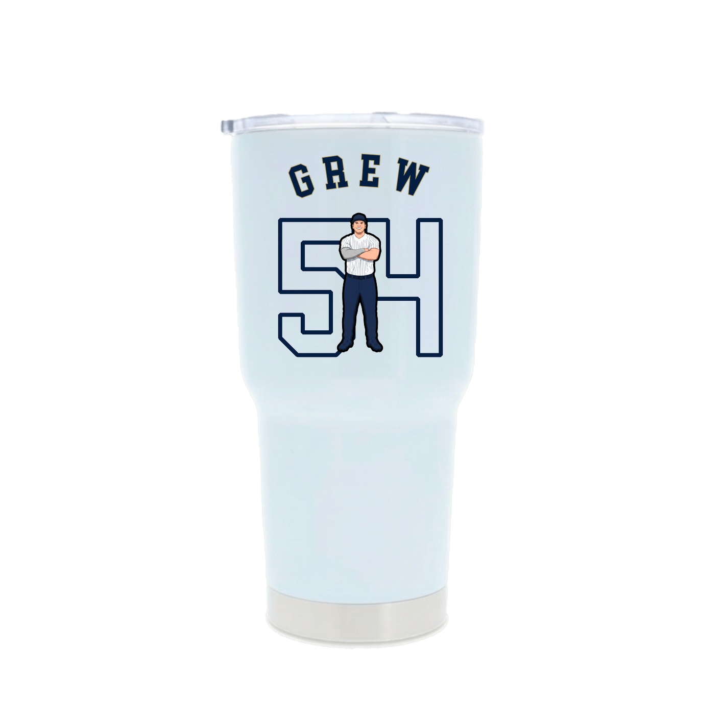30oz Stainless Steel Tumbler — Shirsey Arch in White