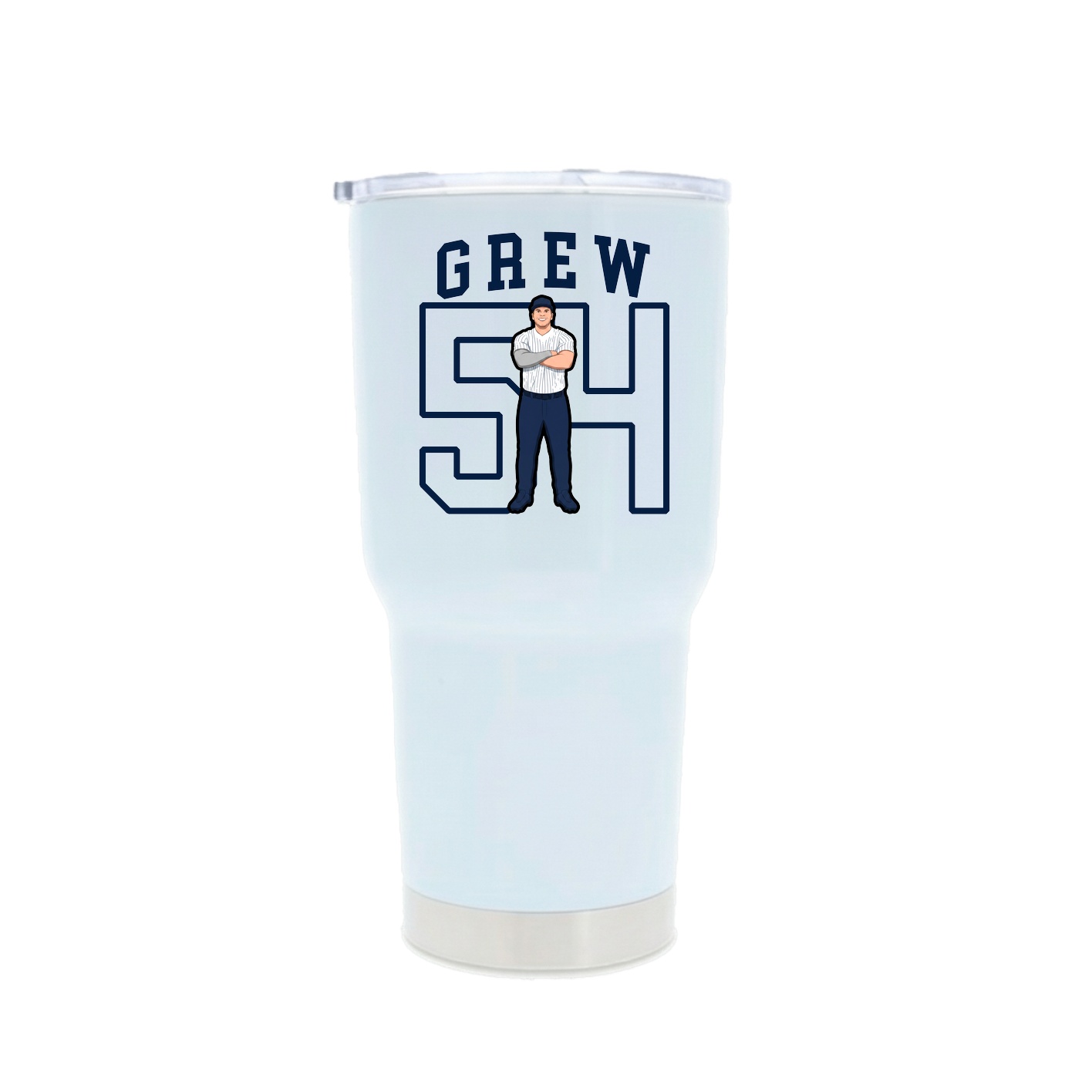 30oz Stainless Steel Tumbler — Shirsey in White