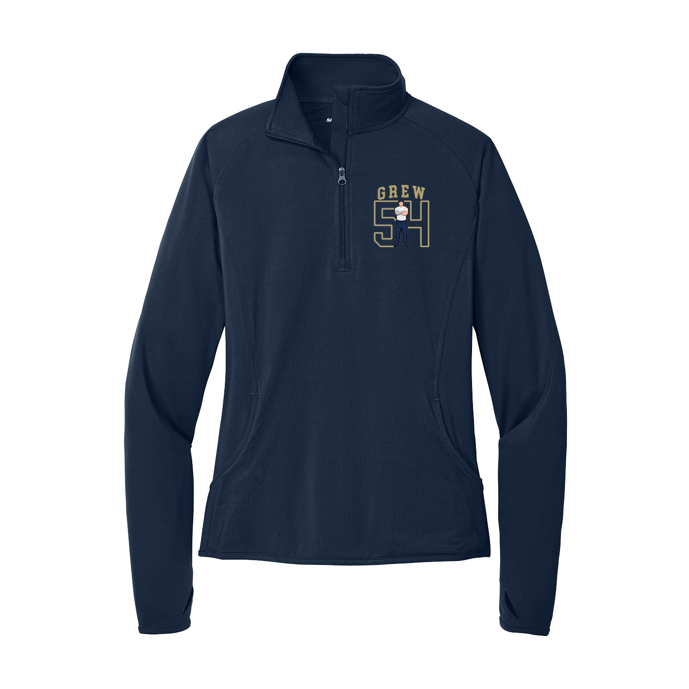 Women's Q-Zip Pullover — Shirsey in Navy