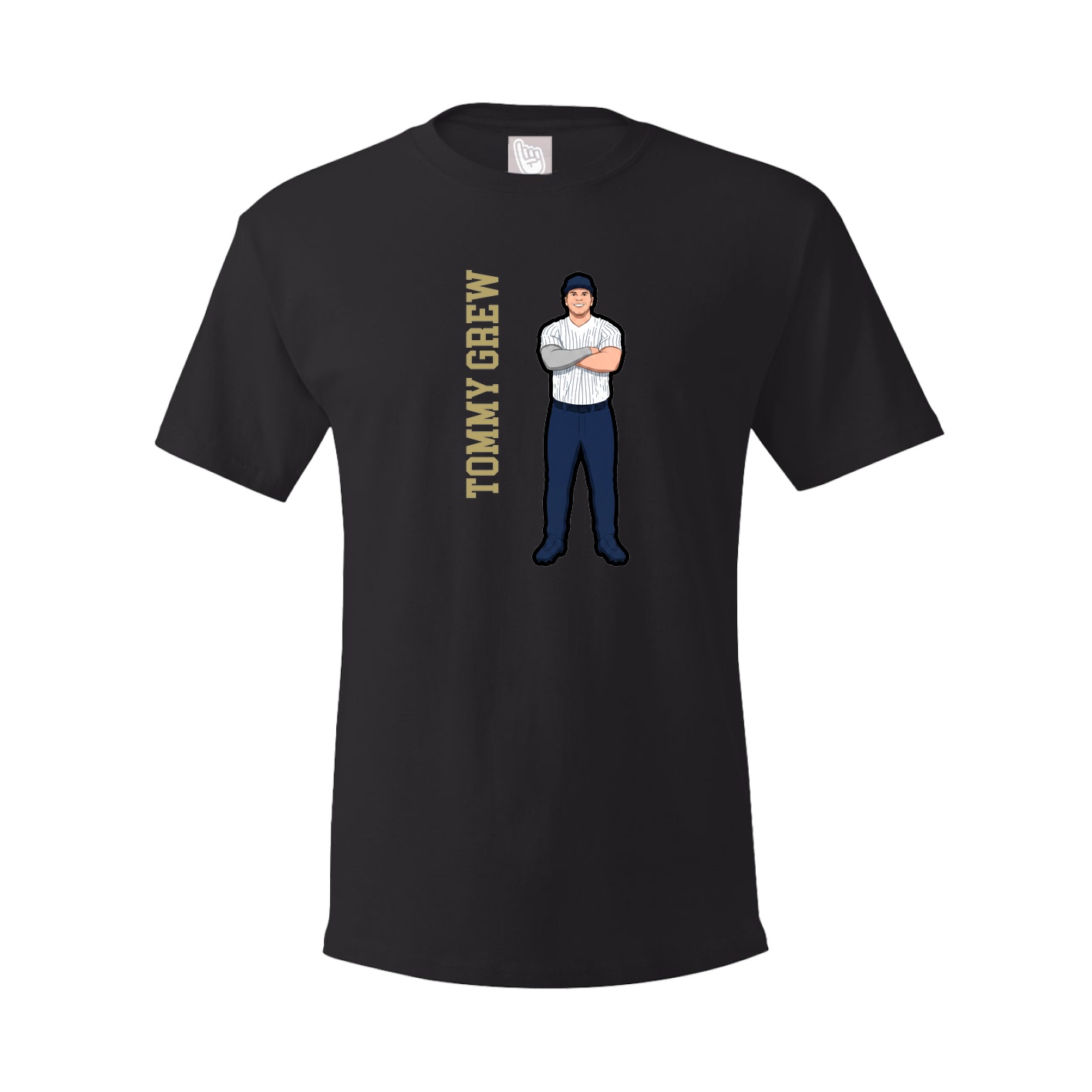 Tee — Name Vertical in Black