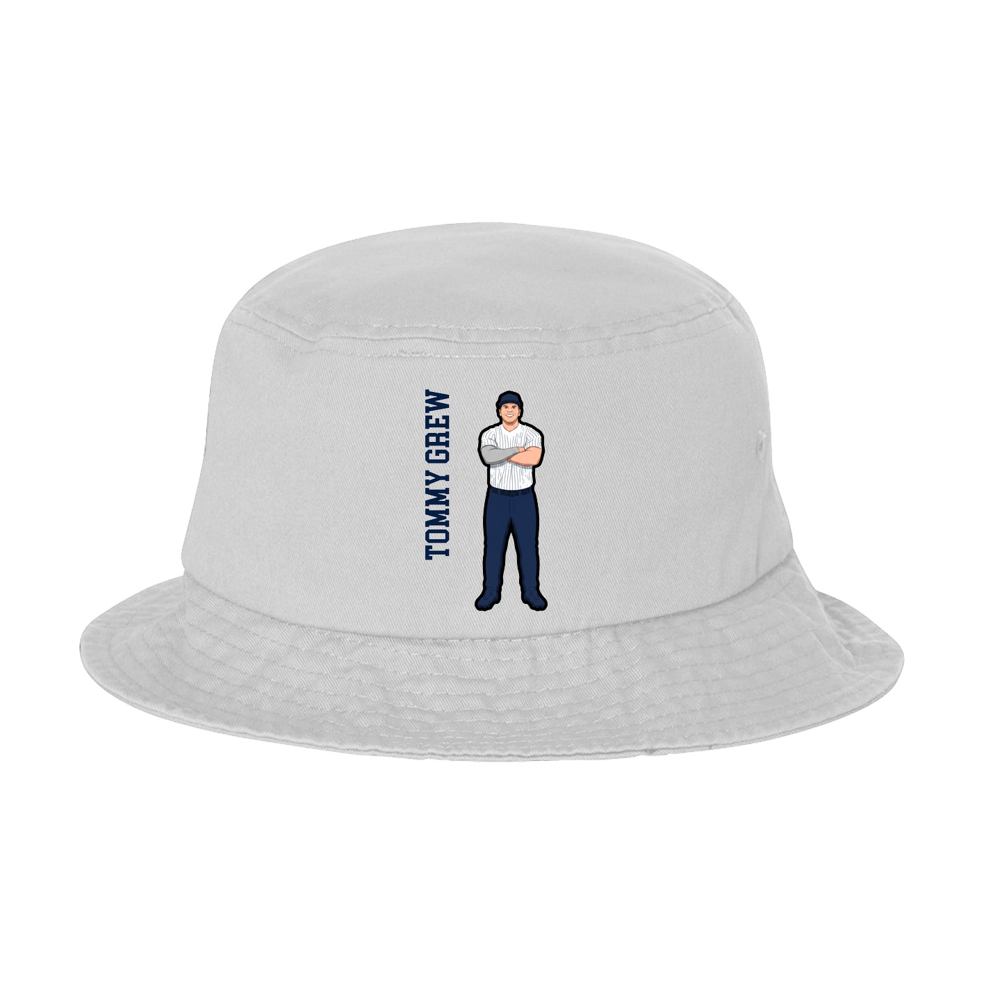 Bucket Cap — Name Vertical in White