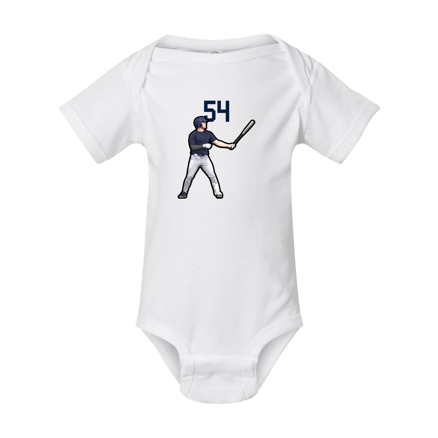 Baby Onesie — Number Top in White