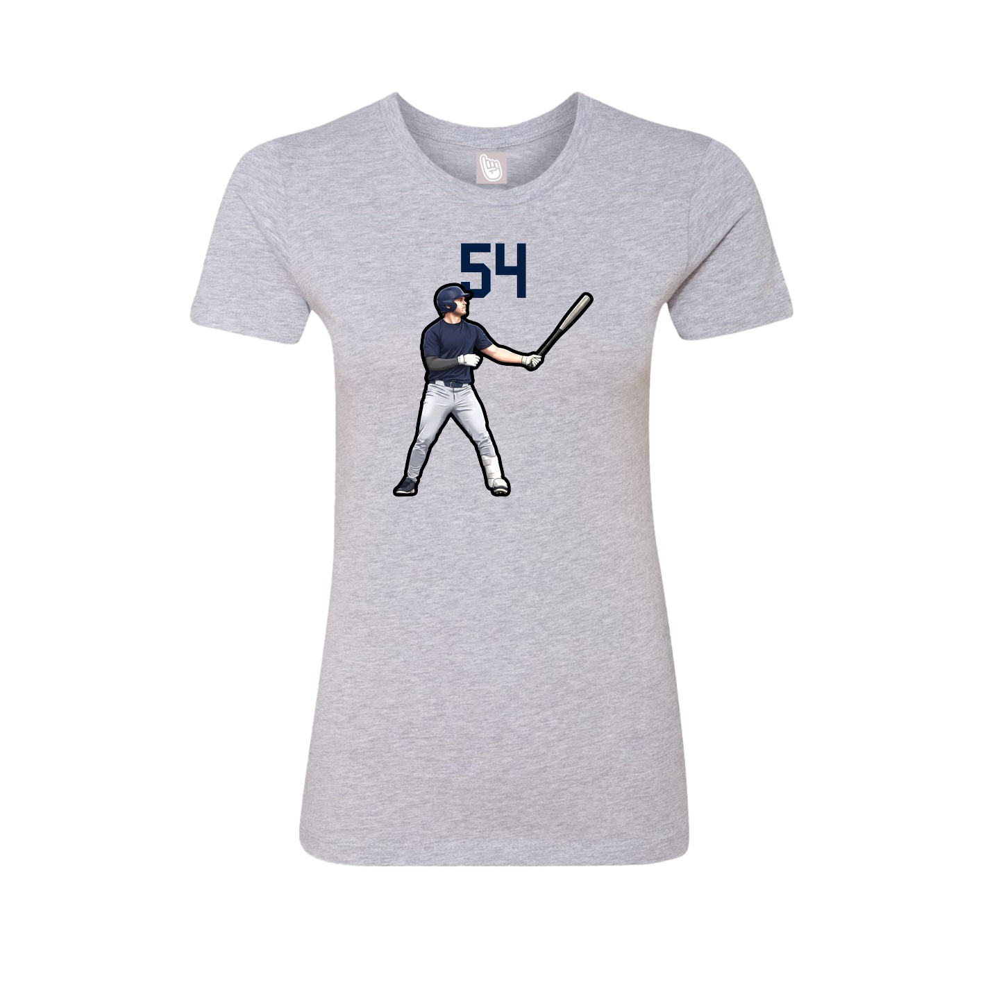 Womens Tee — Number Top in Grey
