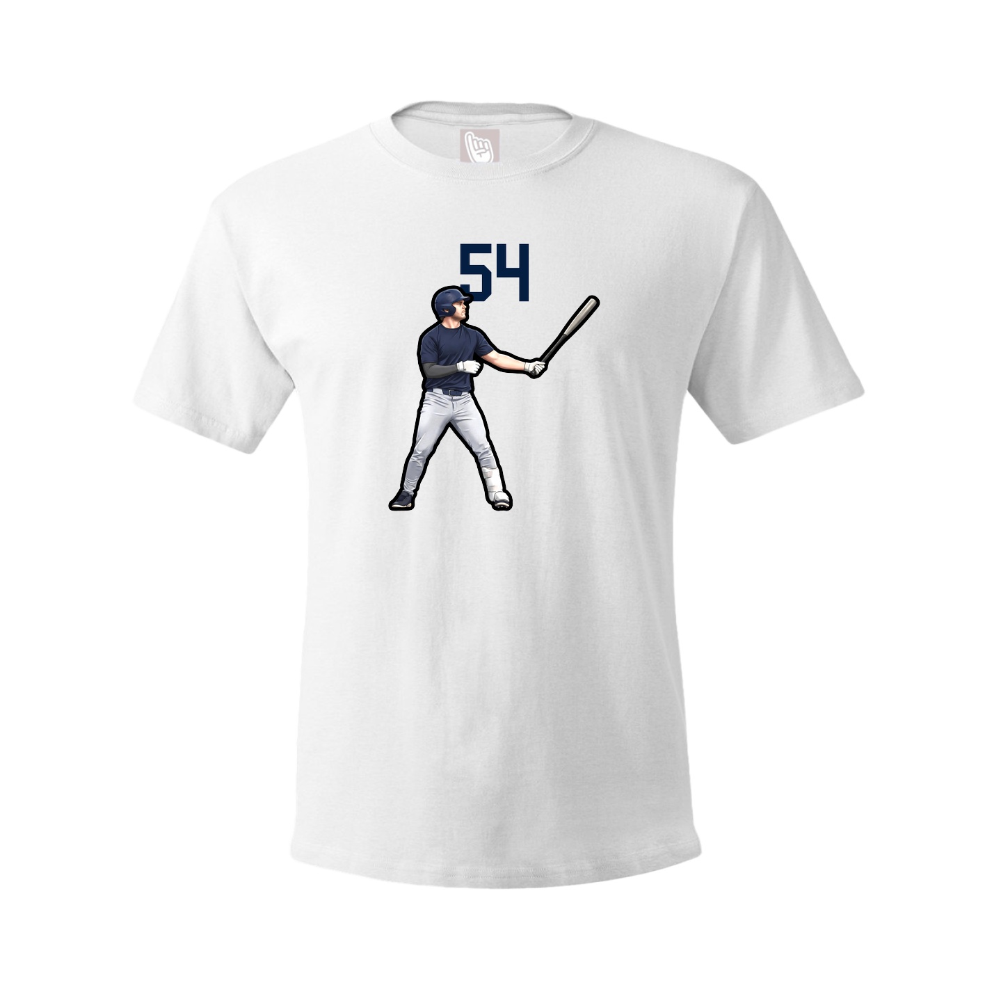 Youth Tee — Number Top in White