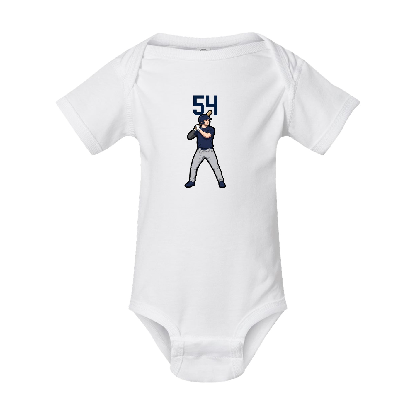 Baby Onesie — Number Top in White