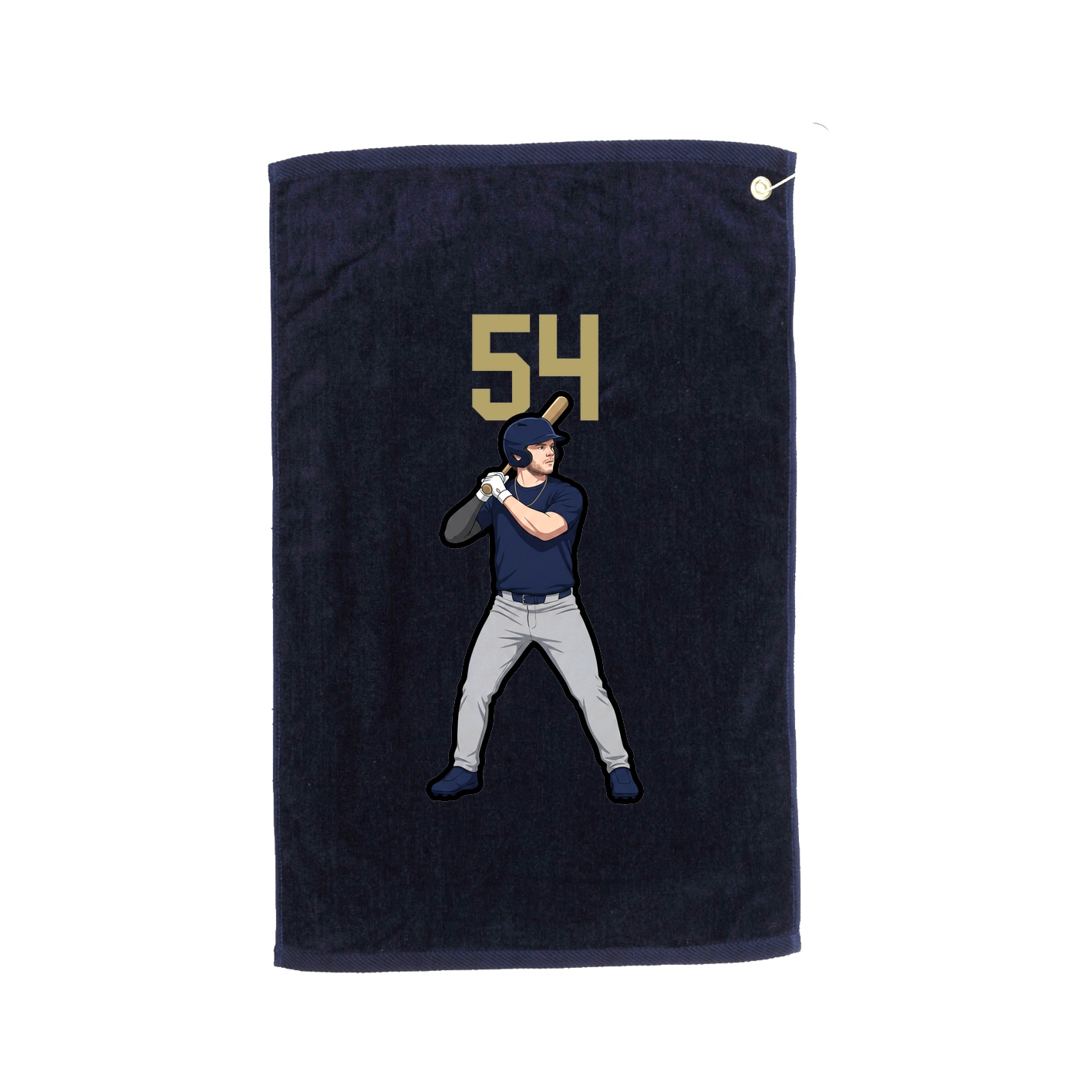 Golf Towel — Number Top in Navy
