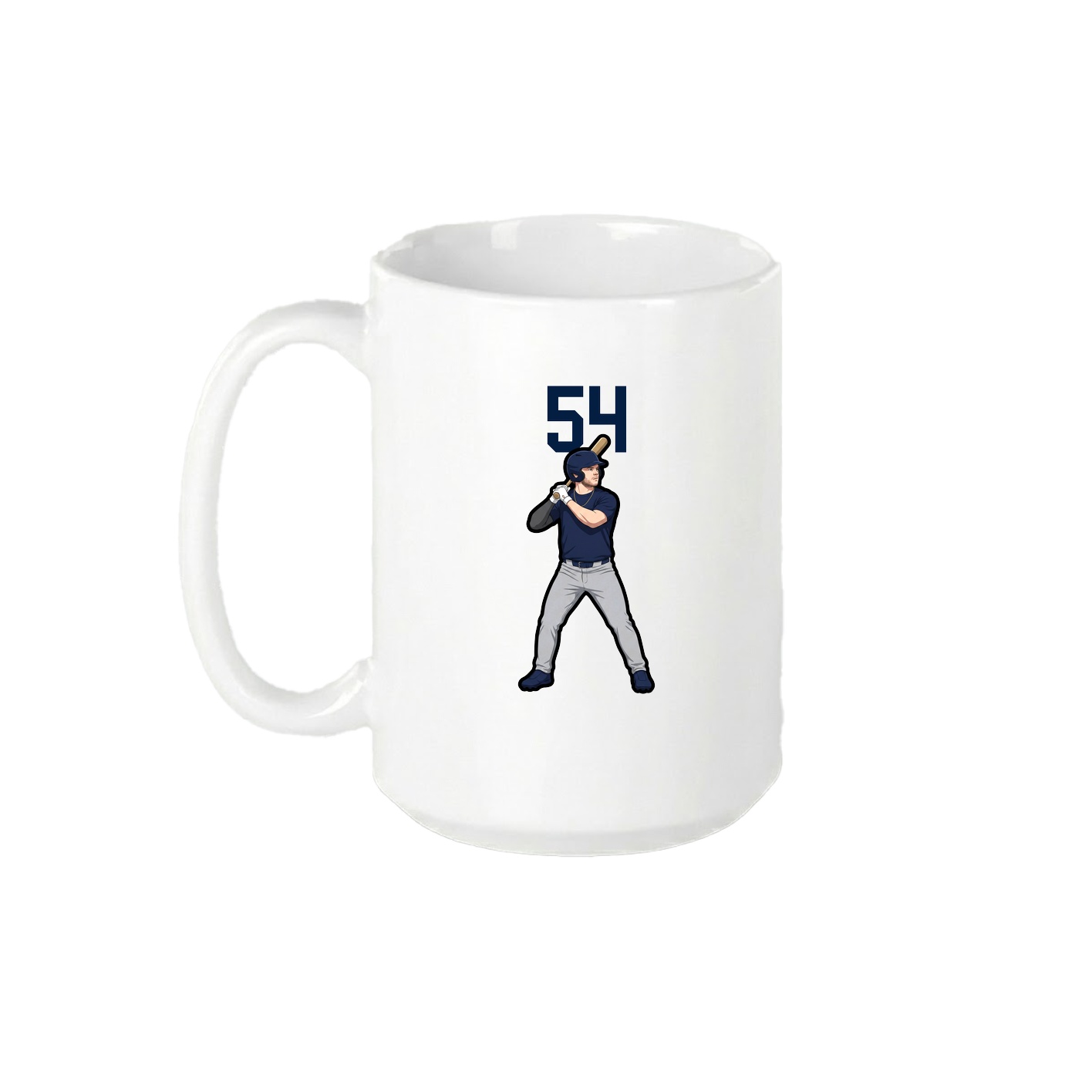 15oz Coffee Mug — Number Top in White