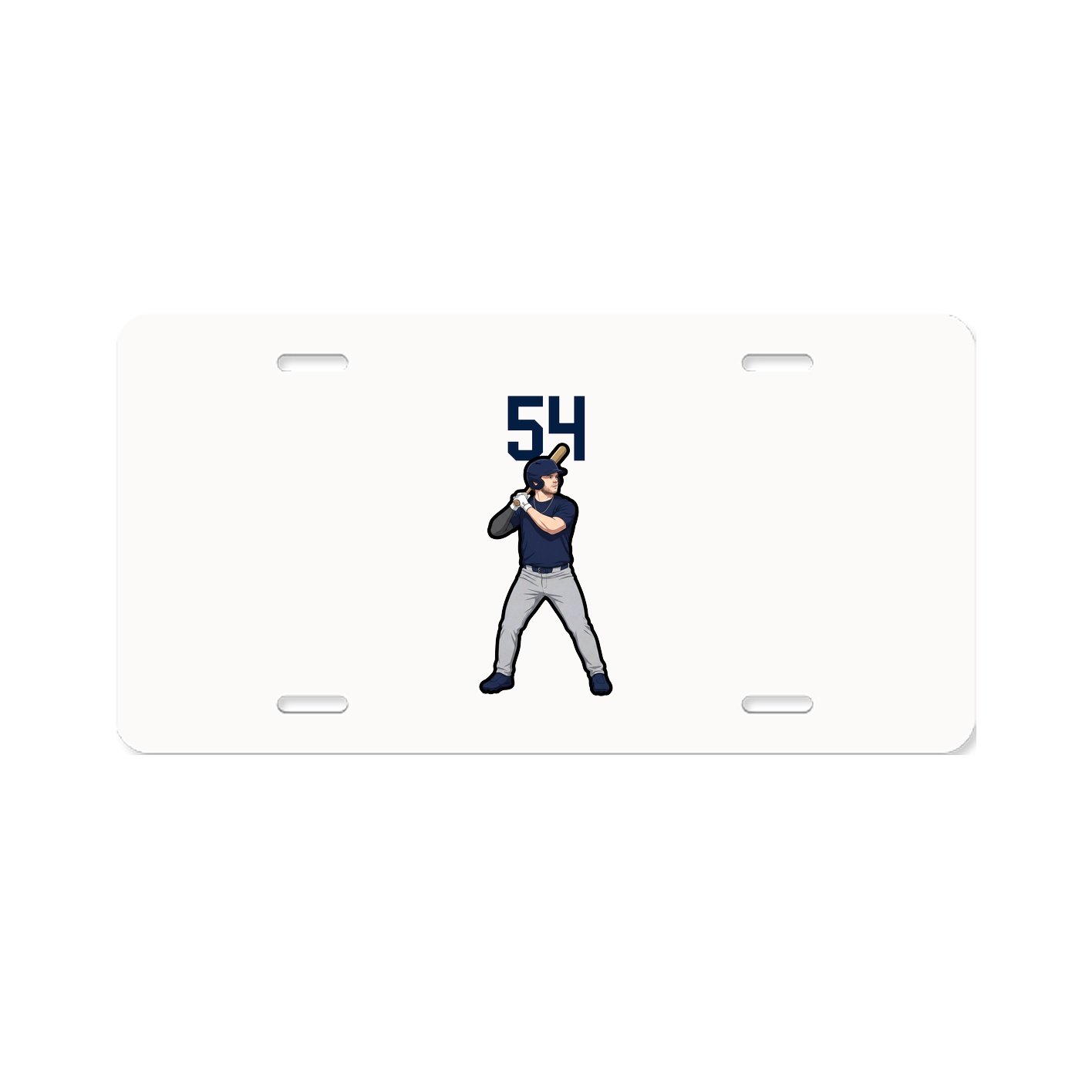 License Plate — Number Top in Classic