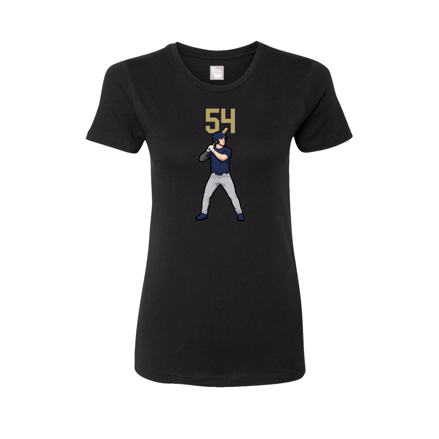 Womens Tee — Number Top in Black