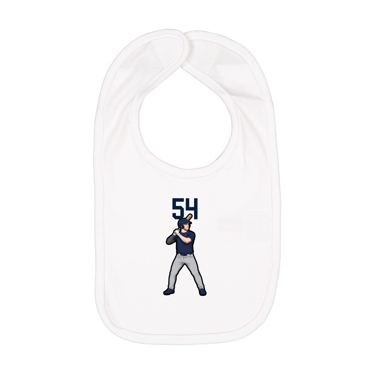 Infant Bib — Number Top in White