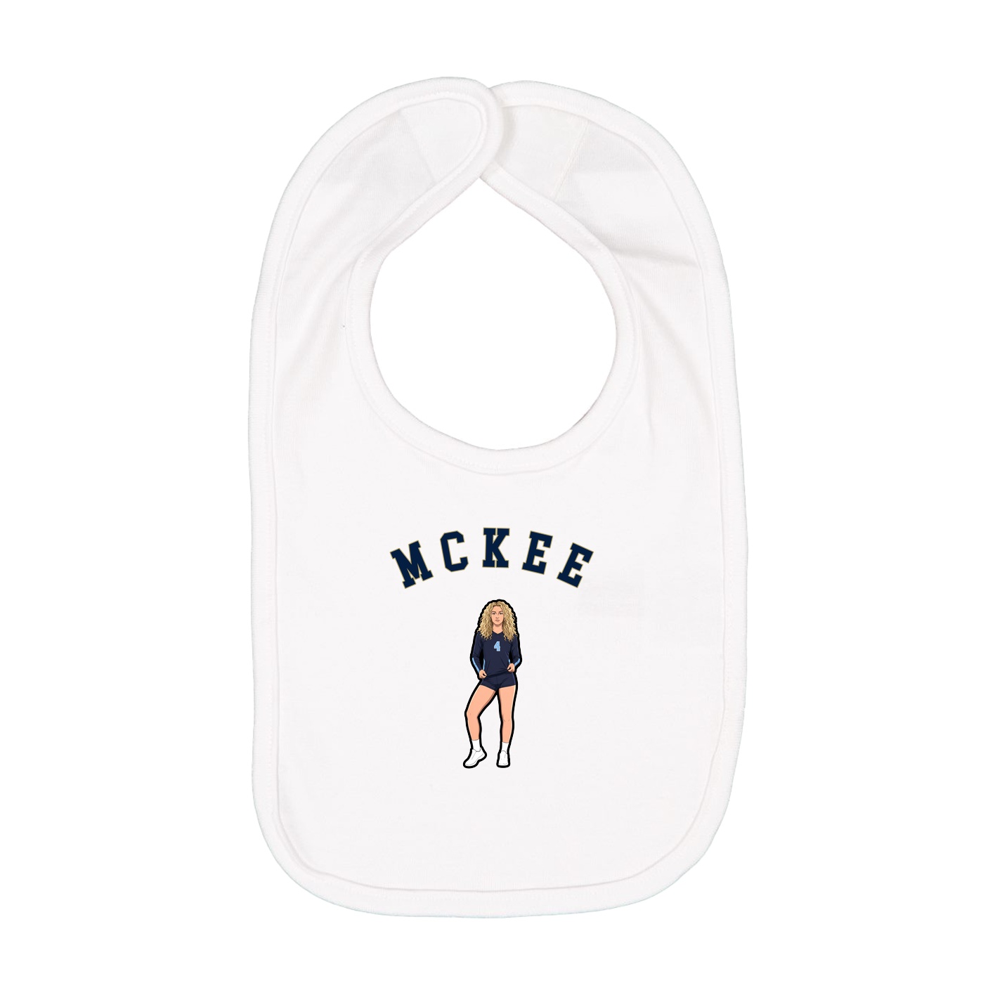 Infant Bib — Shirsey Arch in White
