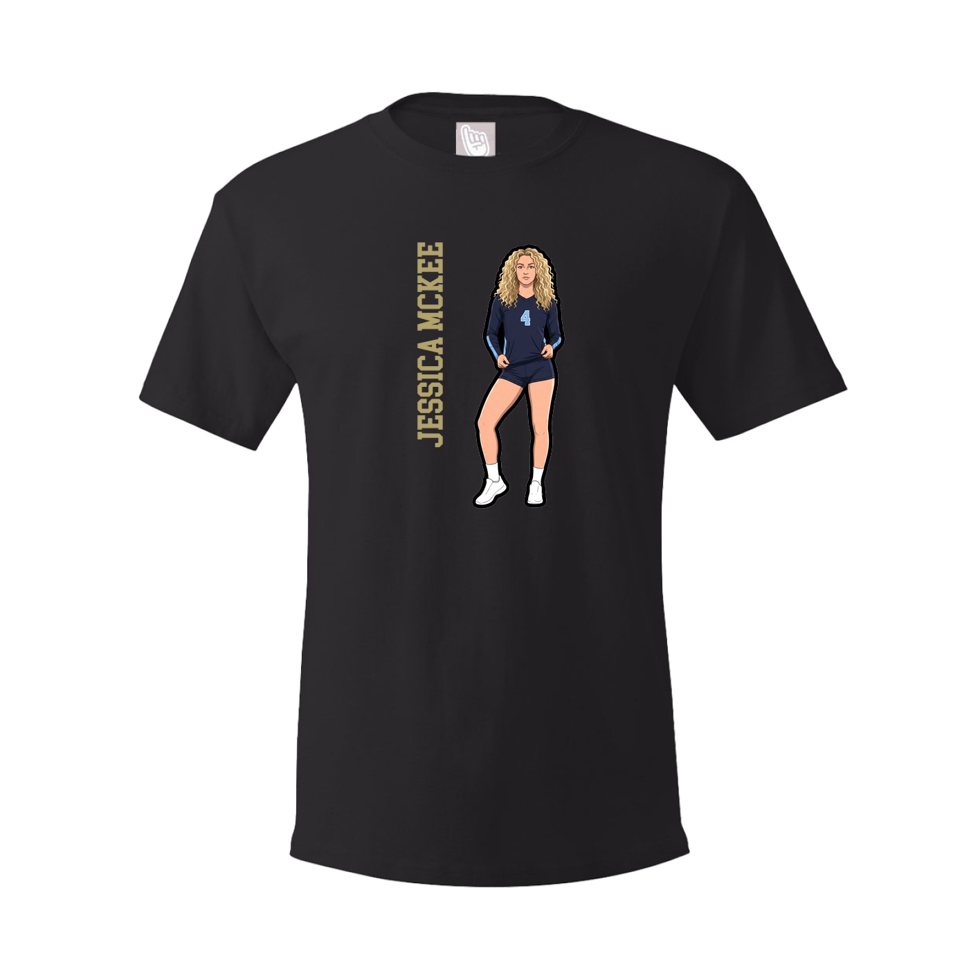 Youth Tee — Name Vertical in Black