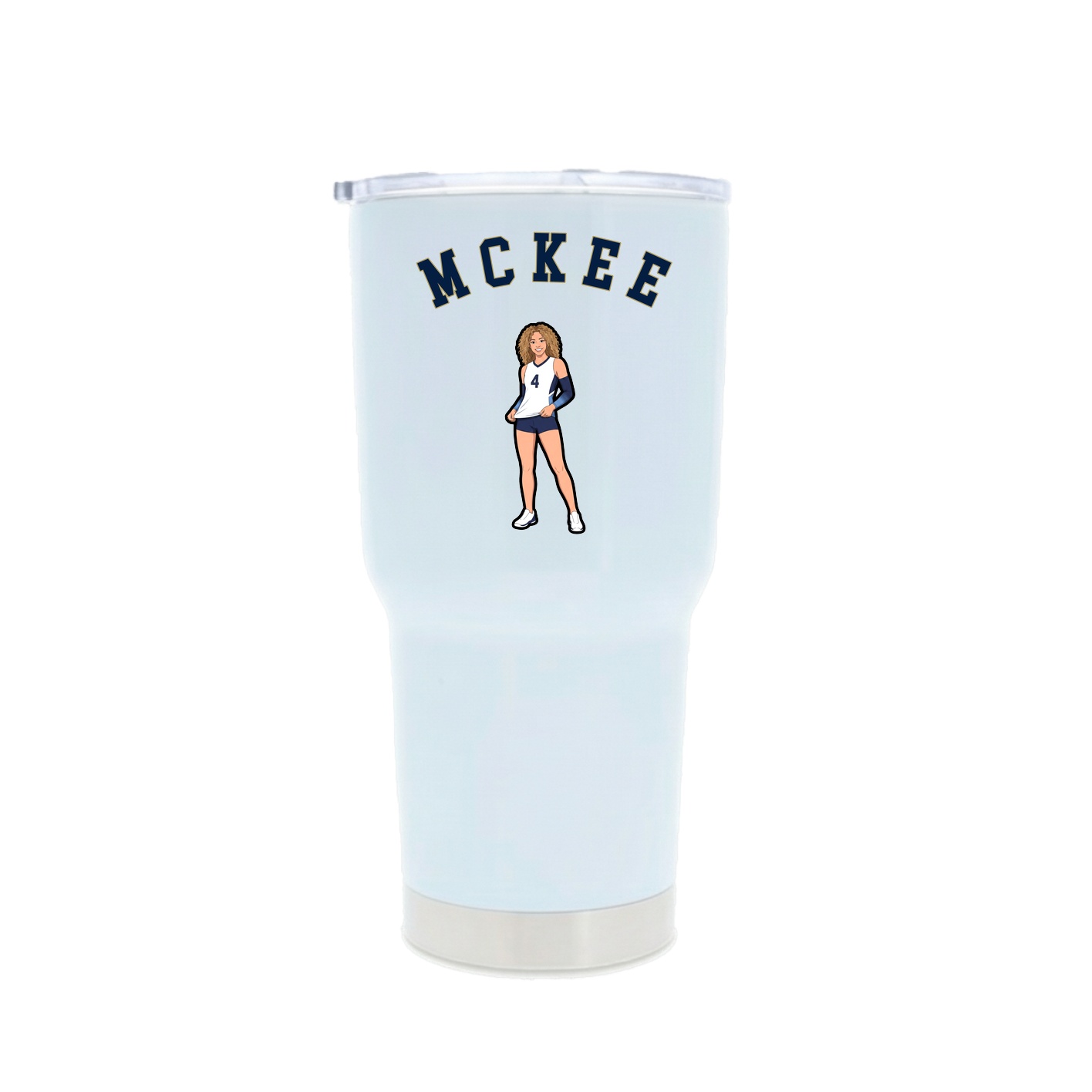 30oz Stainless Steel Tumbler — Shirsey Arch in White
