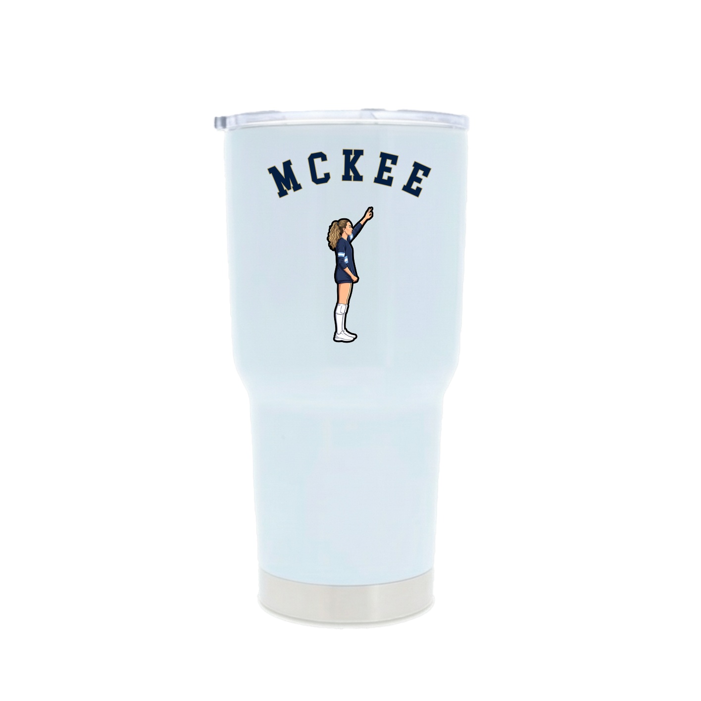 30oz Stainless Steel Tumbler — Shirsey Arch in White