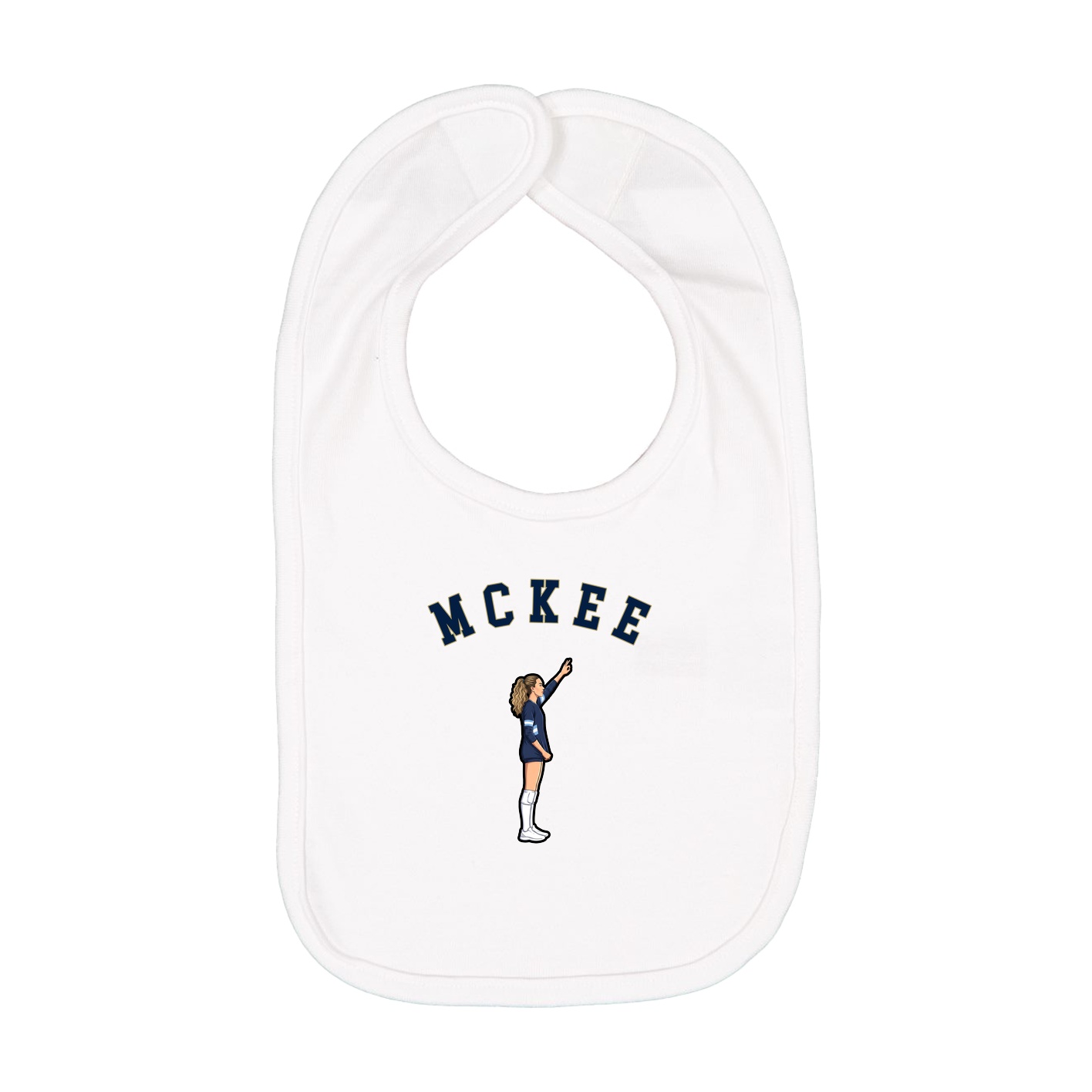 Infant Bib — Shirsey Arch in White