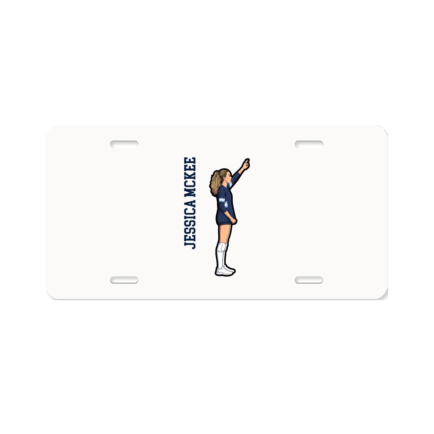 License Plate — Name Vertical in Classic