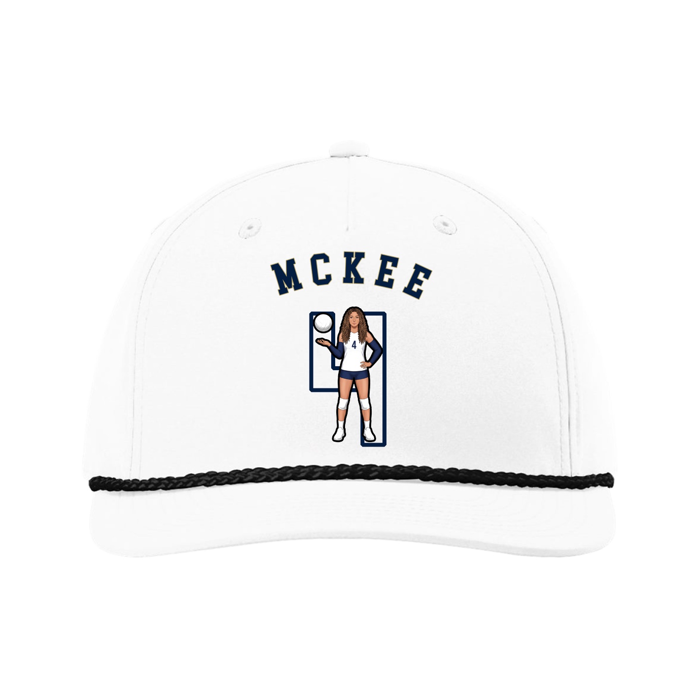 Five-Panel Classic Rope Cap — Shirsey Arch in White