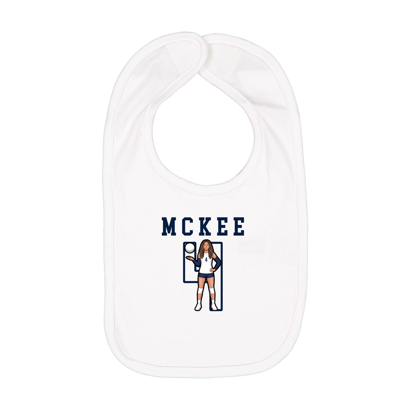 Infant Bib — Shirsey in White