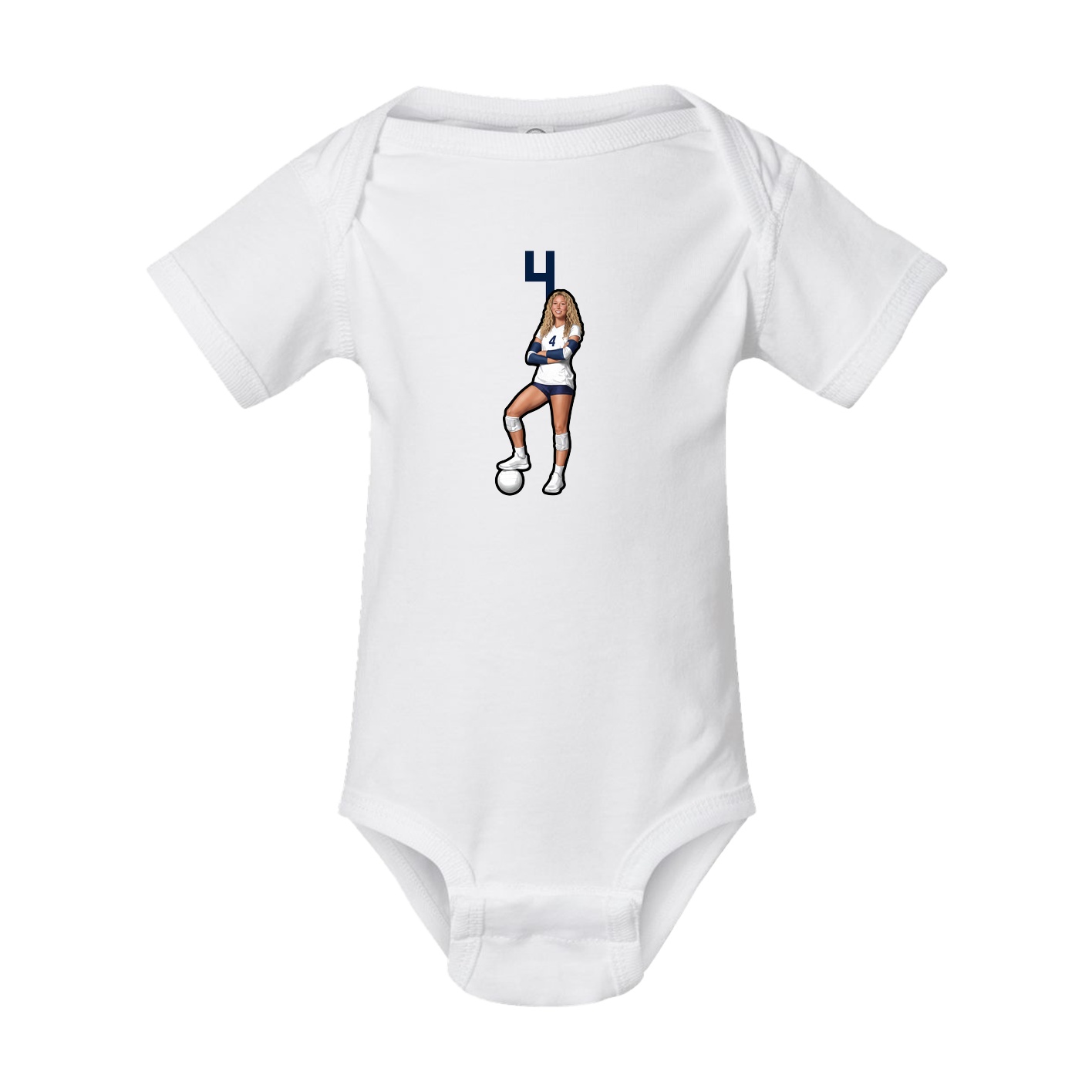Baby Onesie — Number Top in White