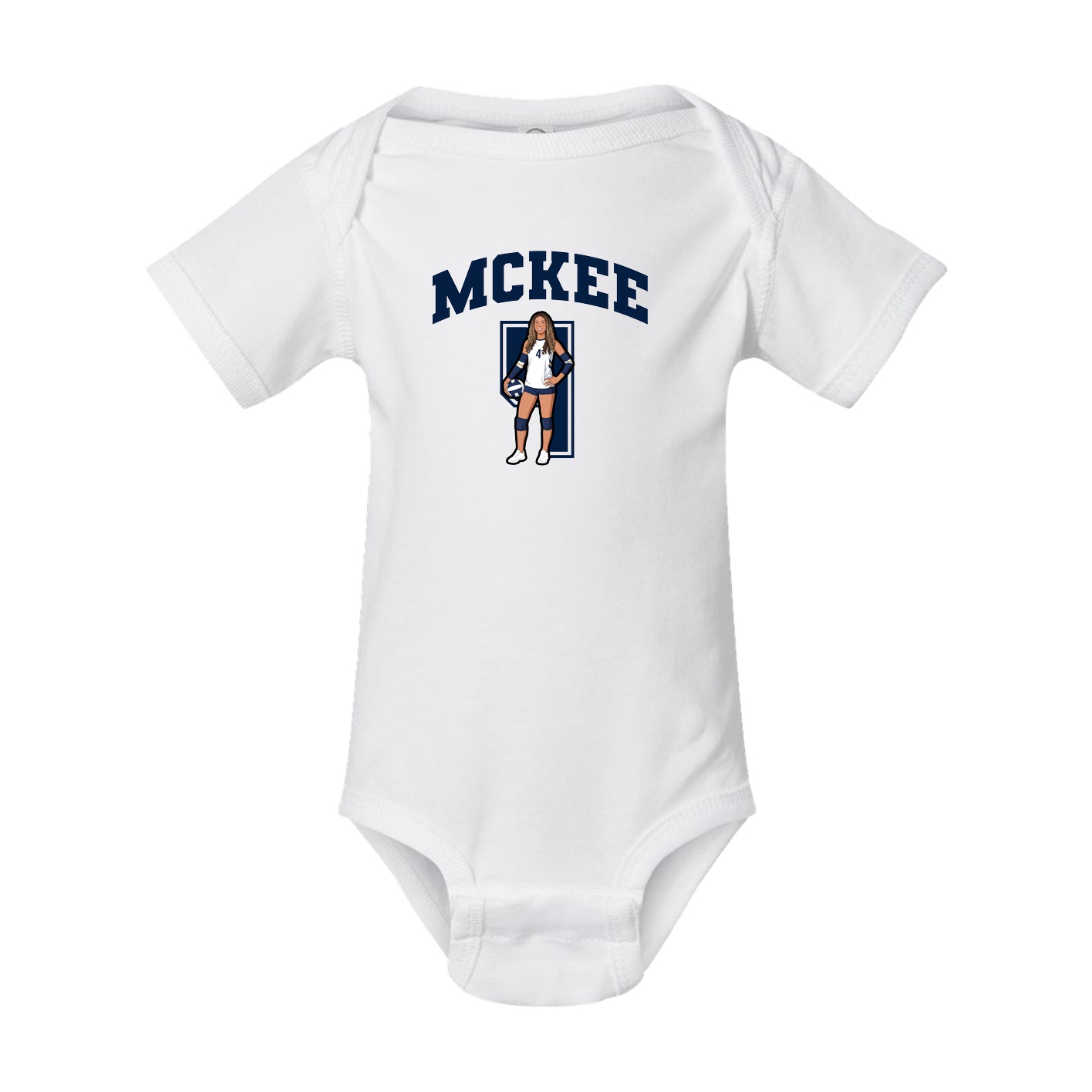 Baby Onesie — Number in White