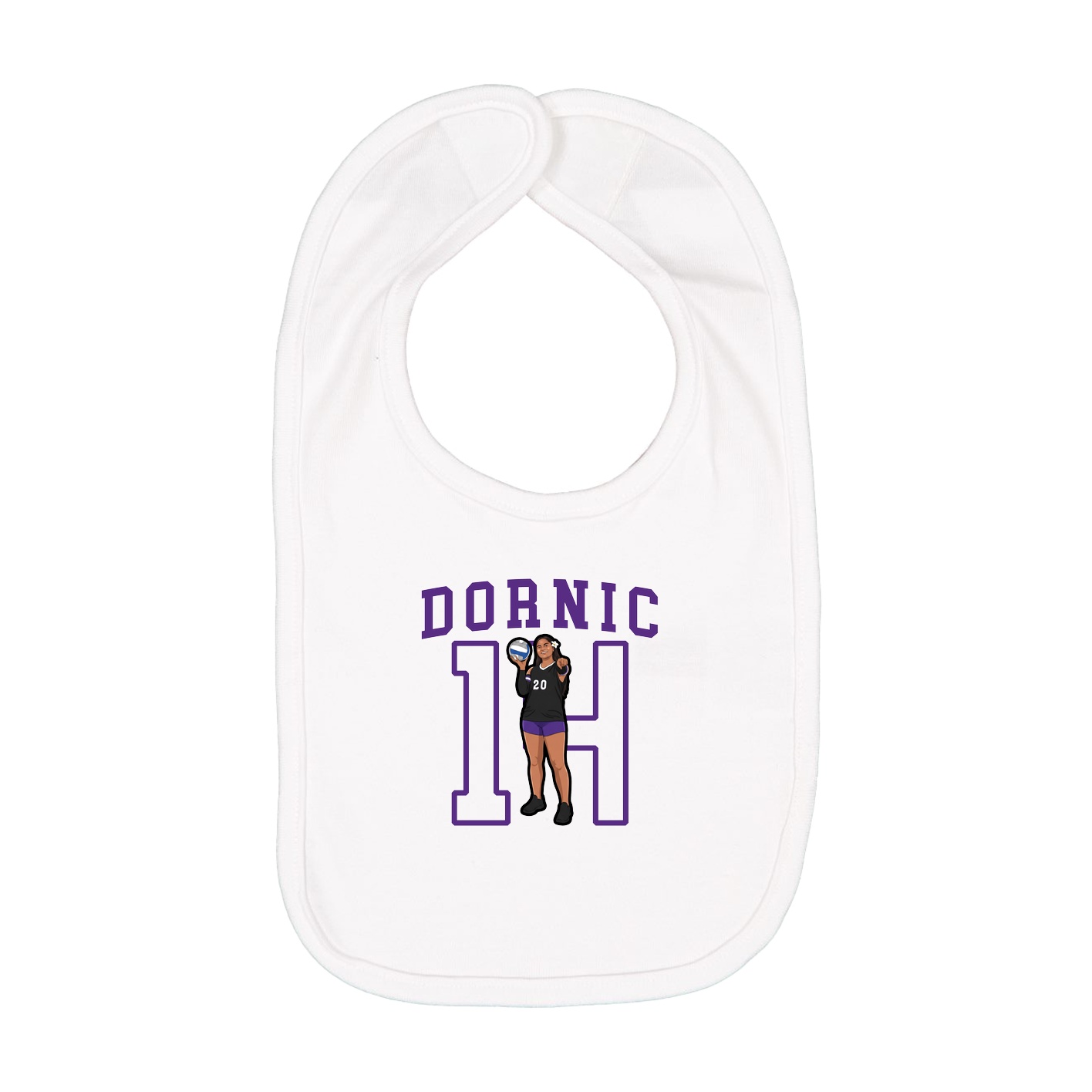 Infant Bib — Shirsey in White