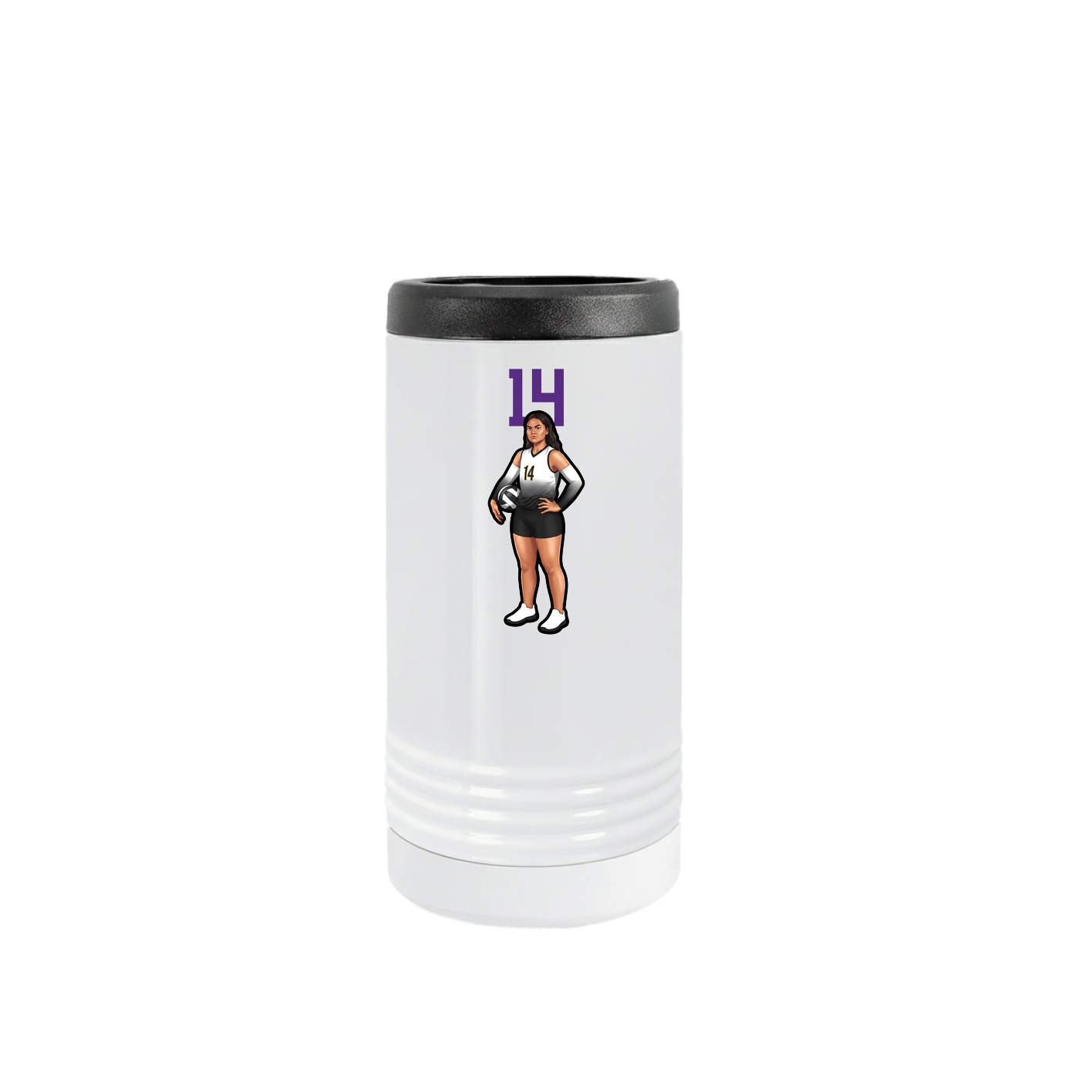 Slim Beverage Holder — Number Top in White