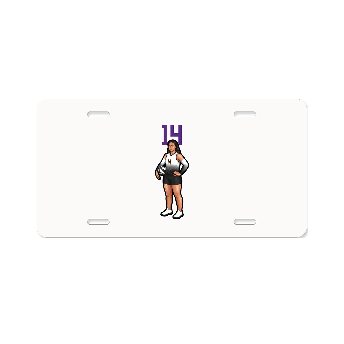 License Plate — Number Top in Classic