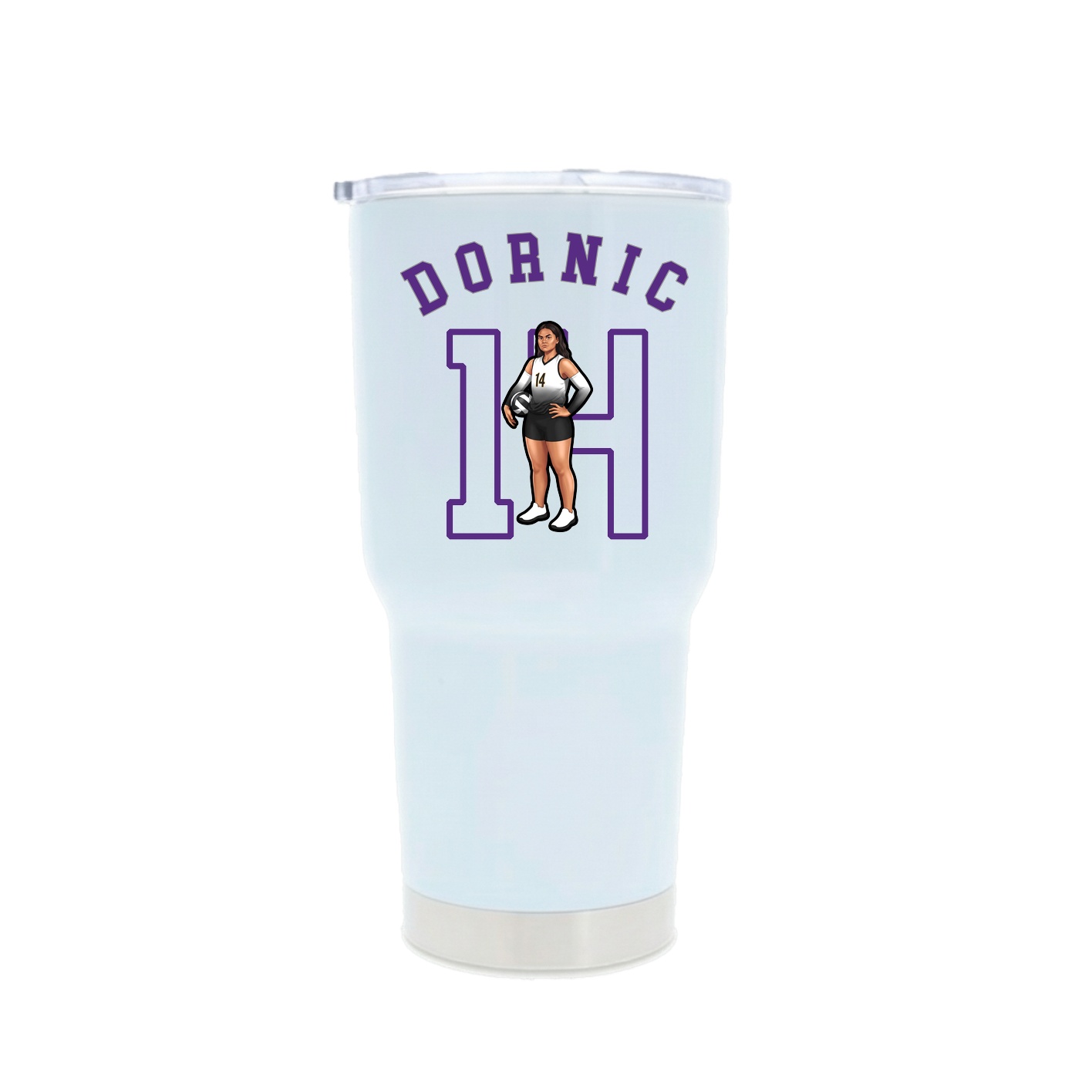 30oz Stainless Steel Tumbler — Shirsey Arch in White