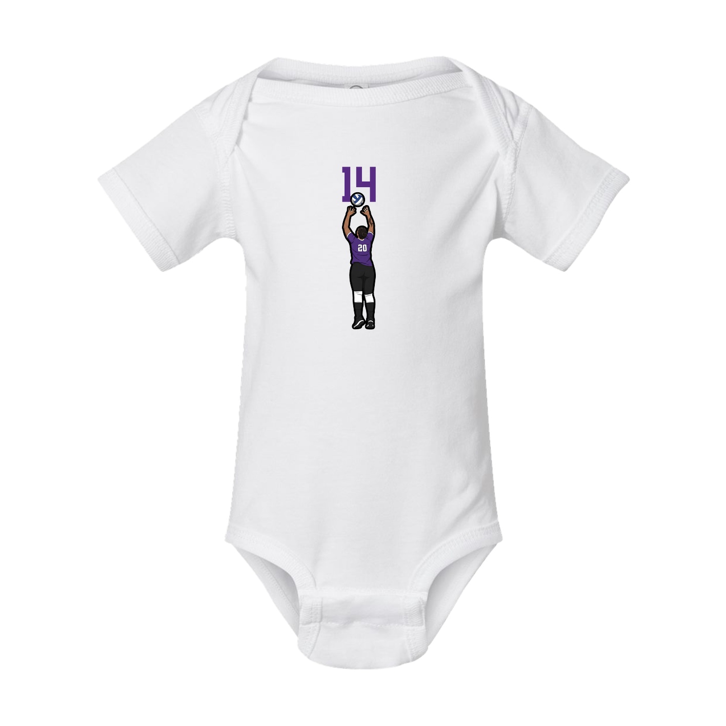 Baby Onesie — Number Top in White