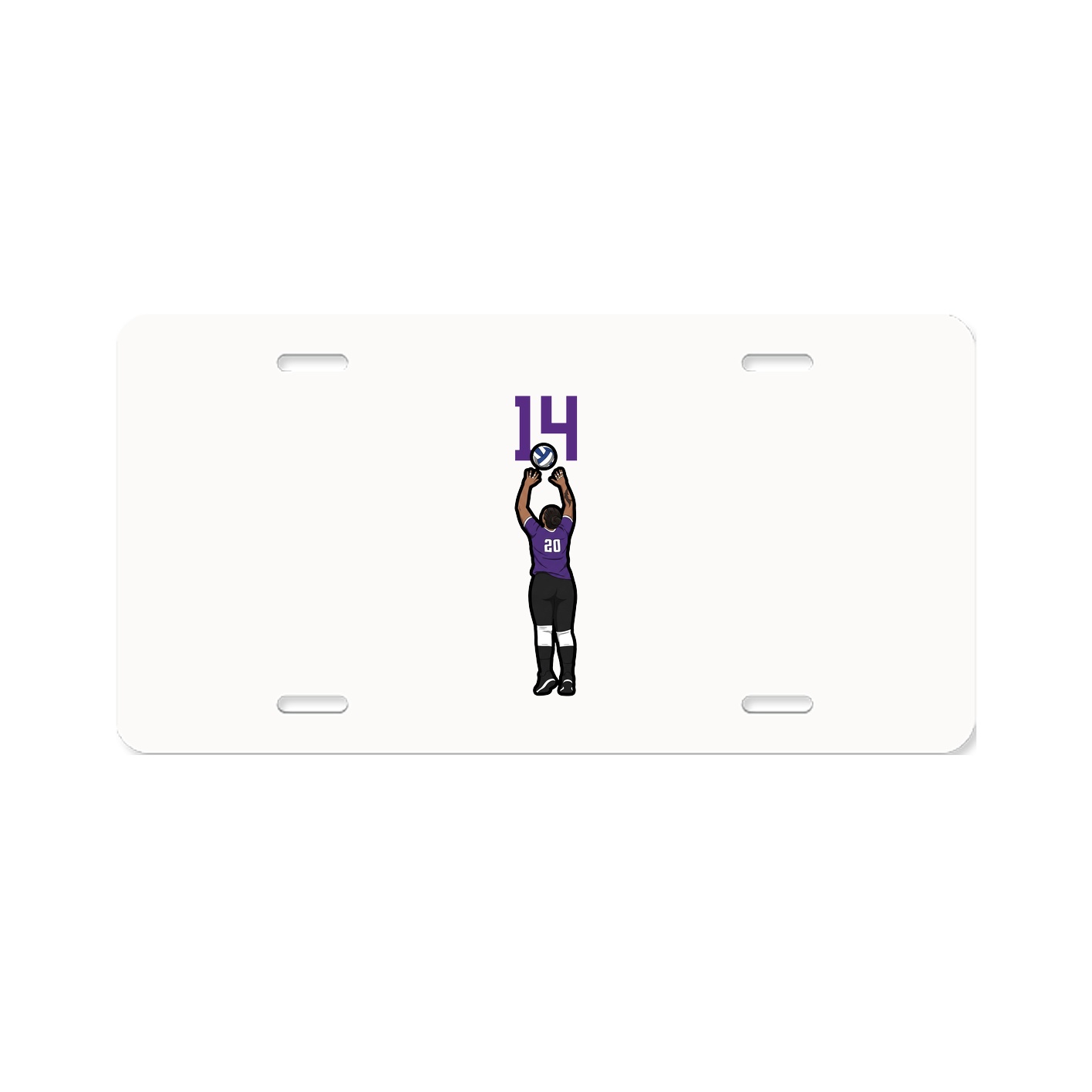 License Plate — Number Top in Classic