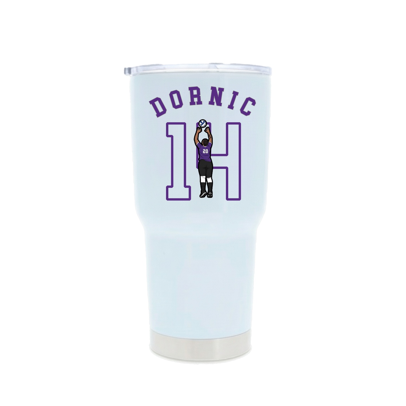 30oz Stainless Steel Tumbler — Shirsey Arch in White