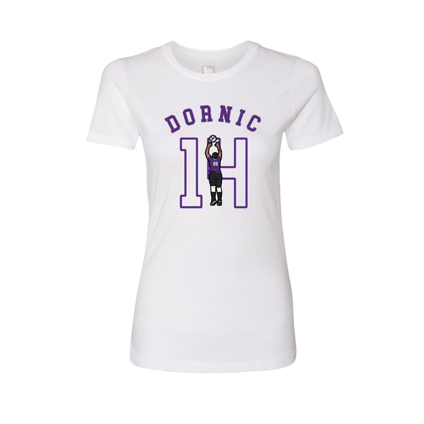 Fitted Women's Tee — Shirsey Arch in White