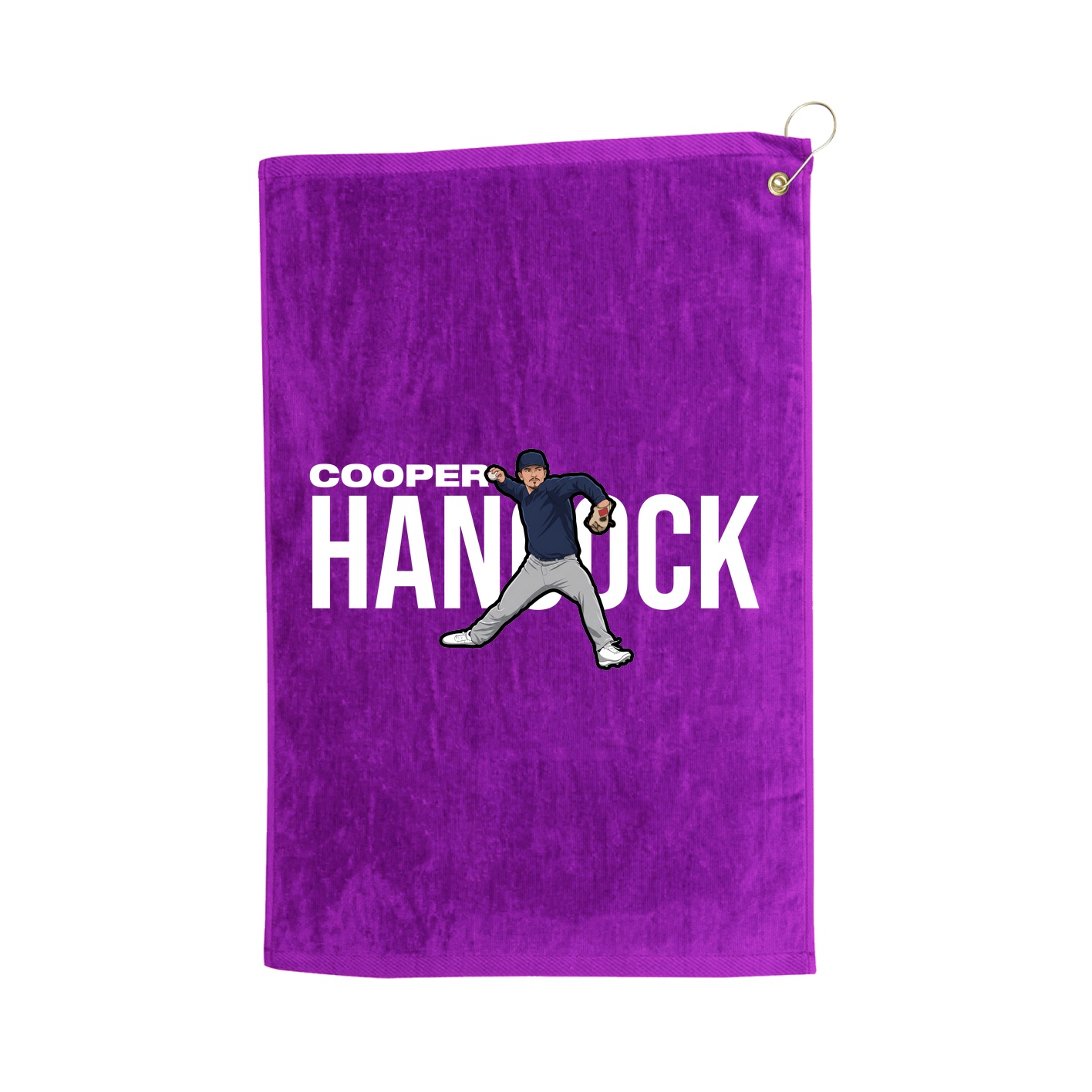 Golf Towel — Player Name in Purple