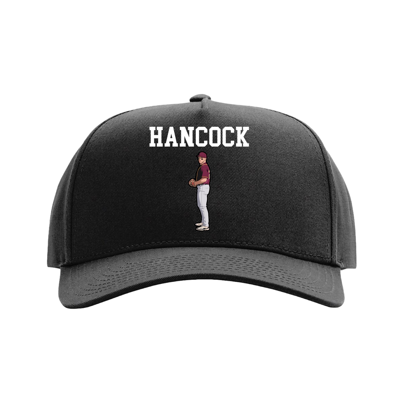 Full Fabric Five-Panel Champ Cap — Shirsey in Black
